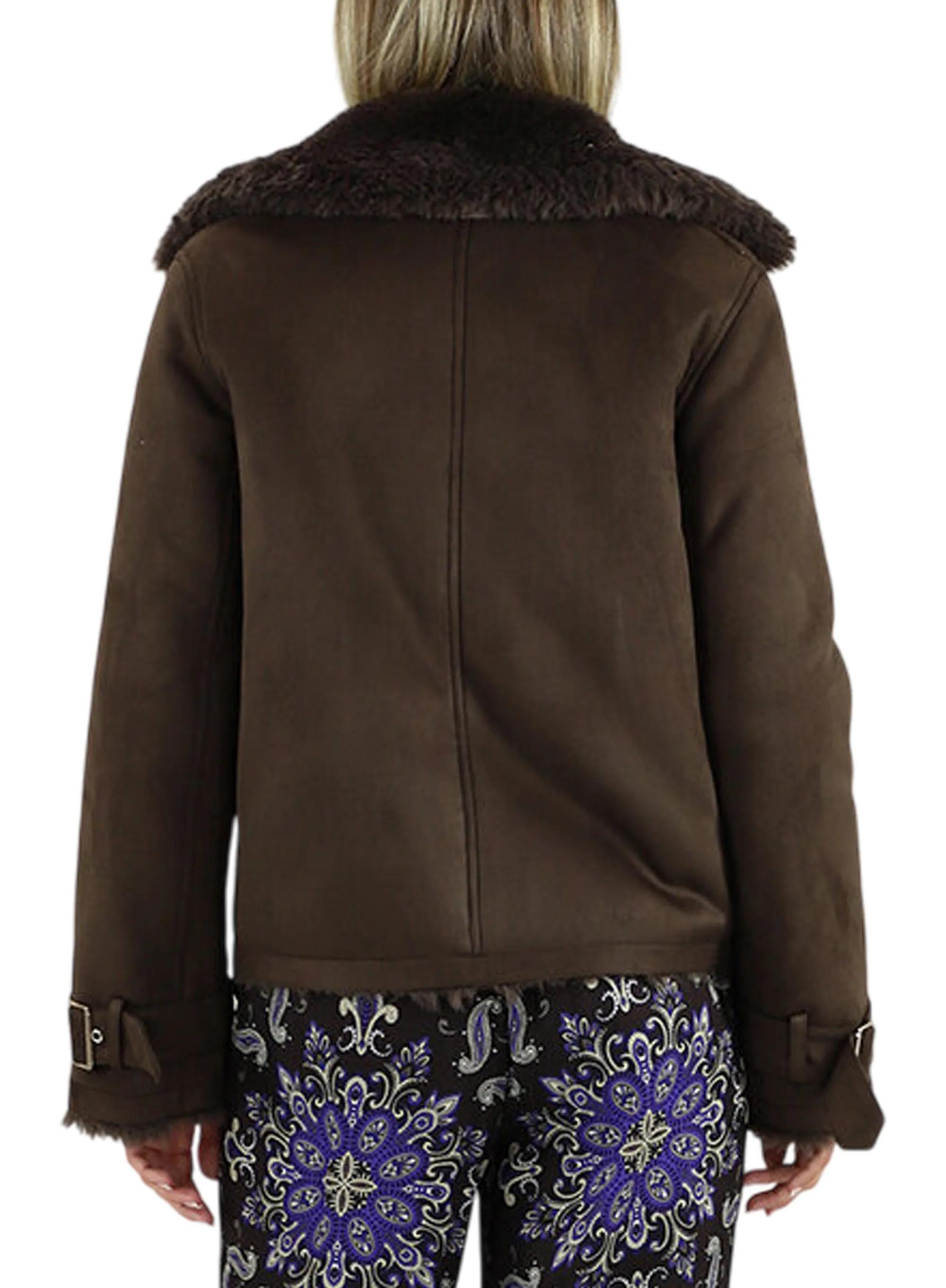 Liujo Jeans B'Eco Fur Jacket' Chocolate Mf5334E0911 159016