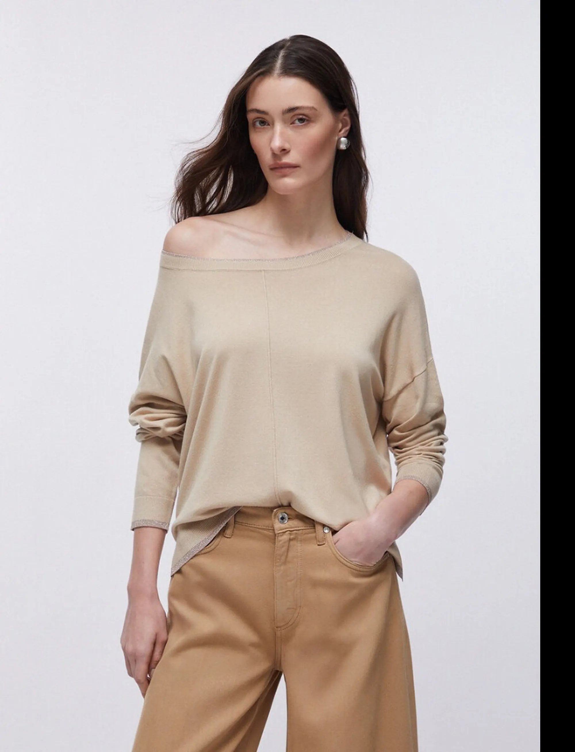 Liujo Jeans Maglia Crema Wa6283Ms49I 173885