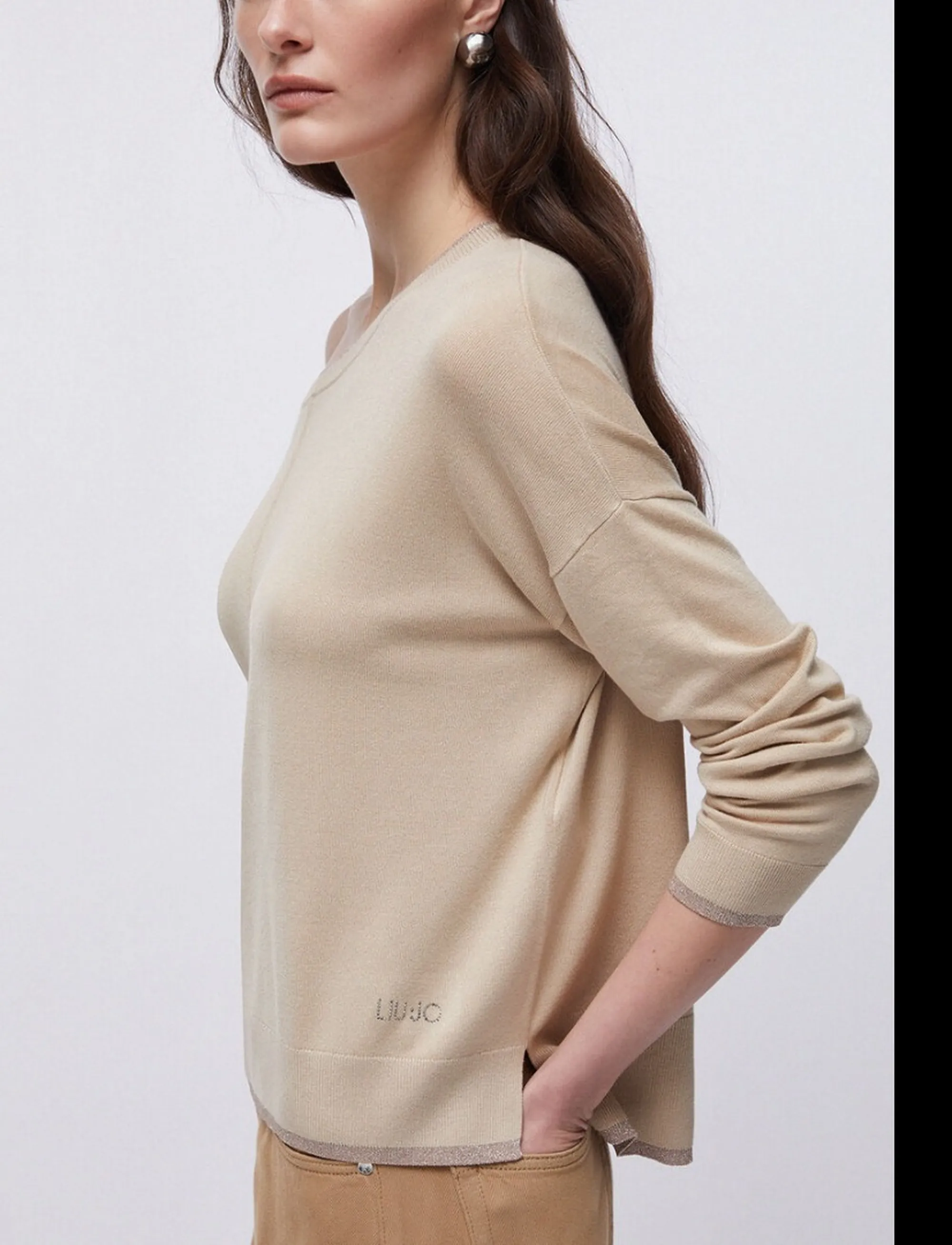 Liujo Jeans Maglia Crema Wa6283Ms49I 173886