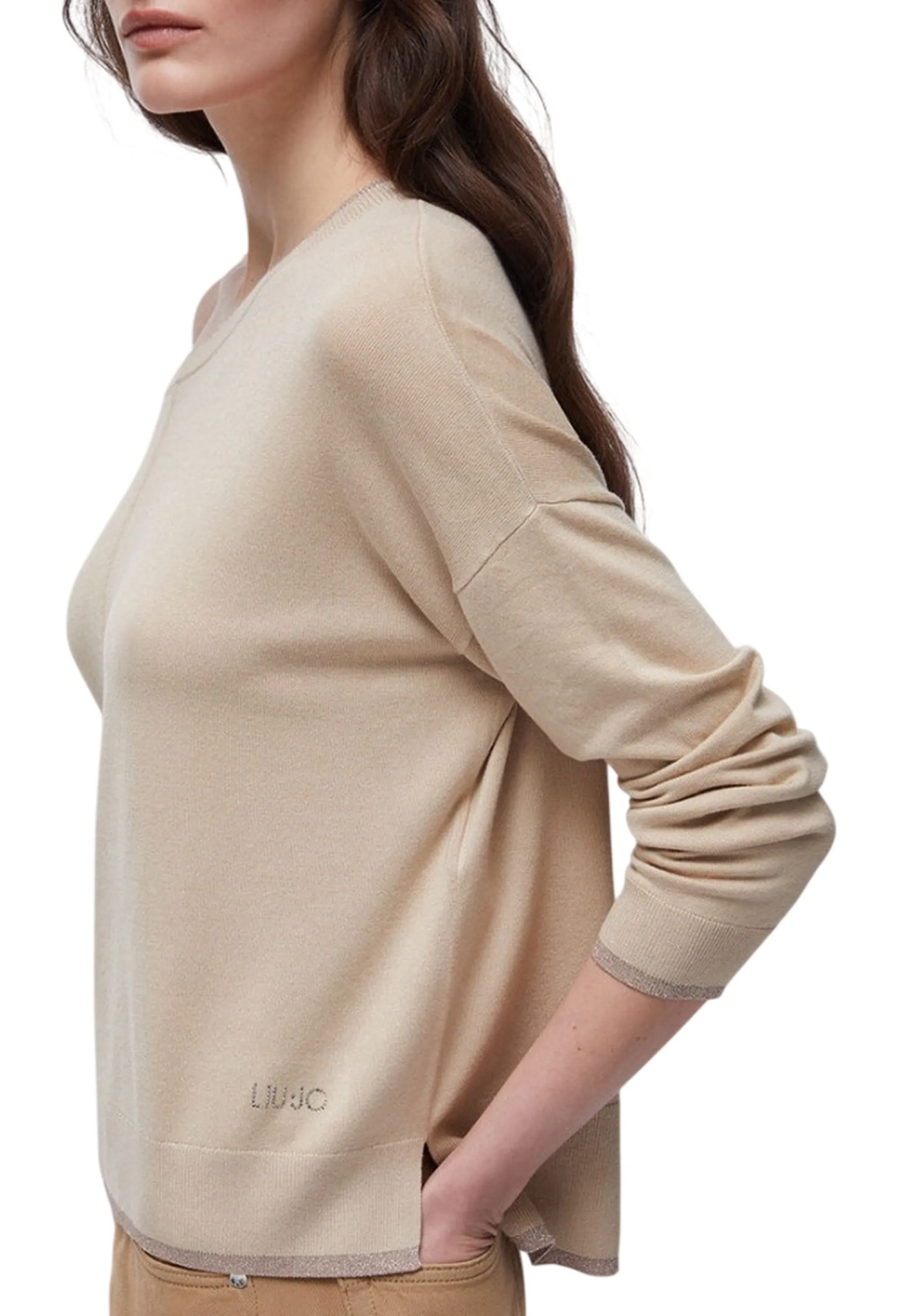 Liujo Jeans B'Sweater ' Cream Wa6283Ms49I 177629