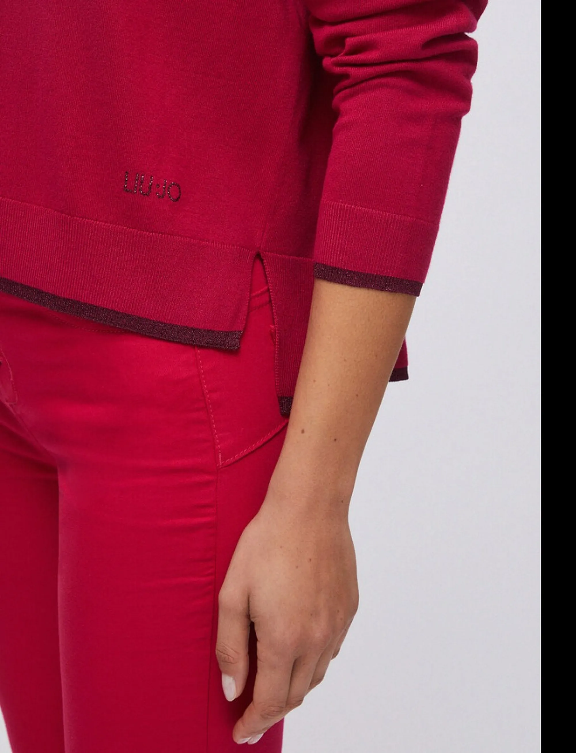 Liujo Jeans Maglia Rosso Wa6283Ms49I 173892