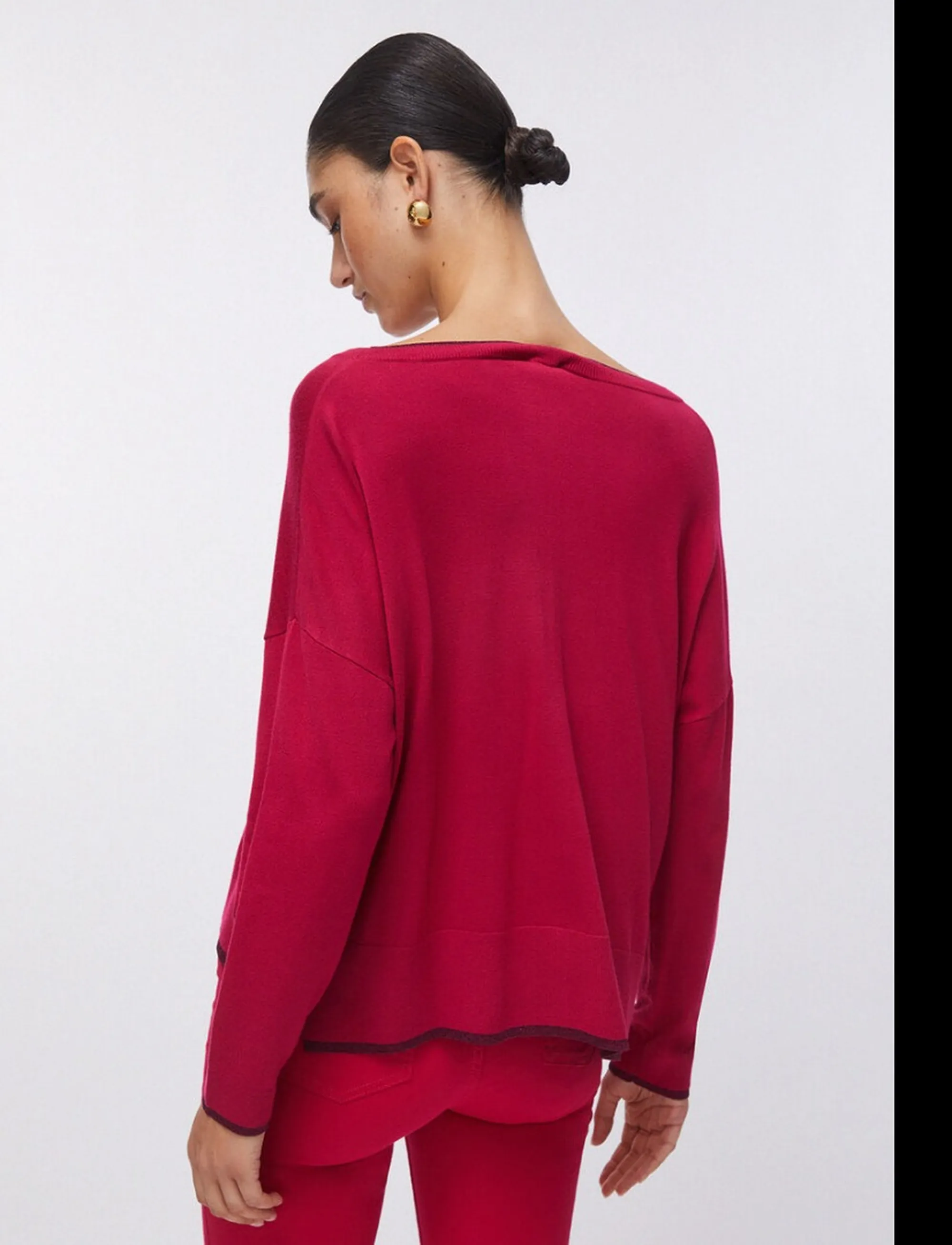 Liujo Jeans Maglia Rosso Wa6283Ms49I 173893