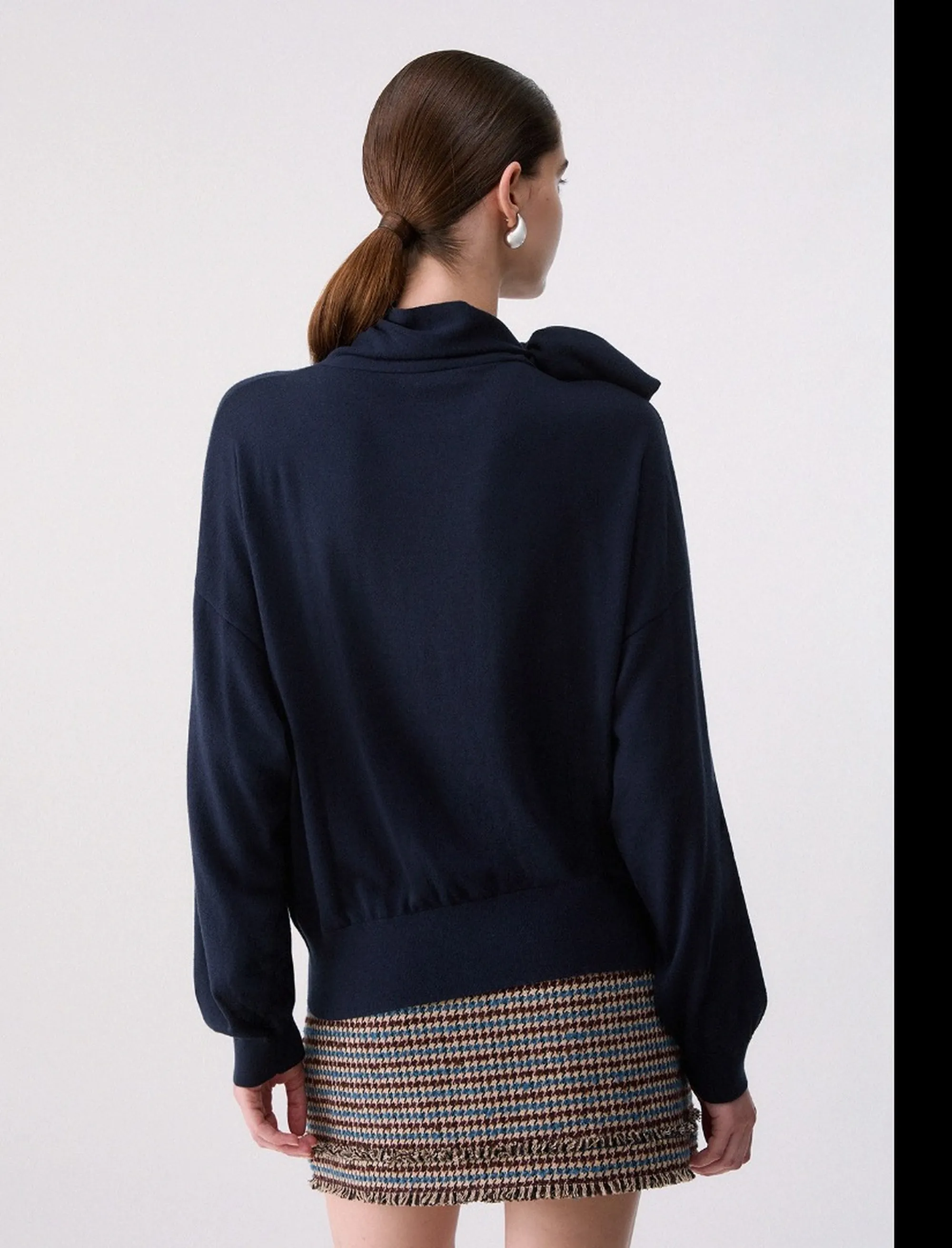 Liujo Jeans Maglia Con Fusciacca Blu Scuro Wf6445Ma16R 185645