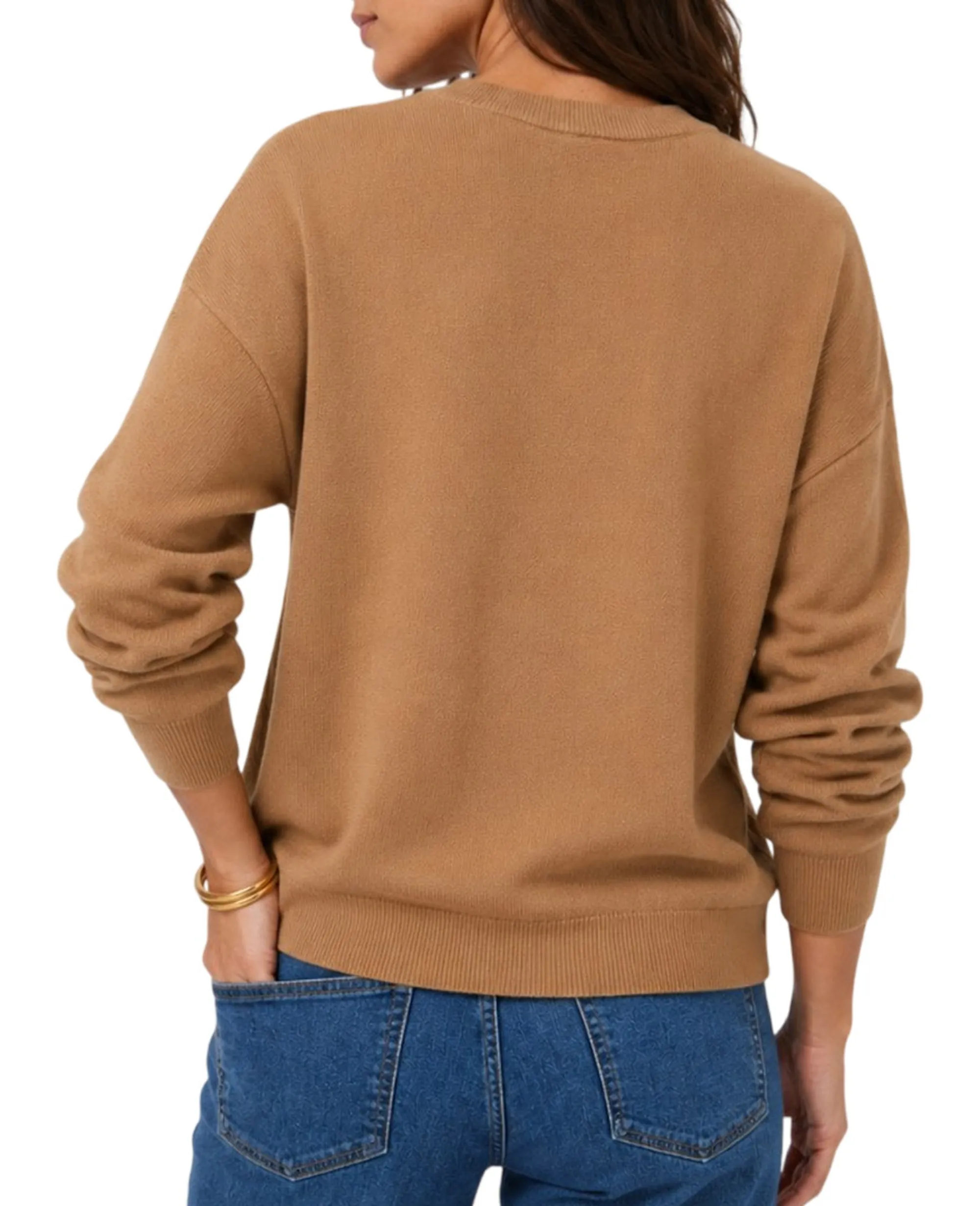 Liujo Jeans Maglia Con Intarsio Geometrico Liujo Cammello Wf6231Ma16R 188172