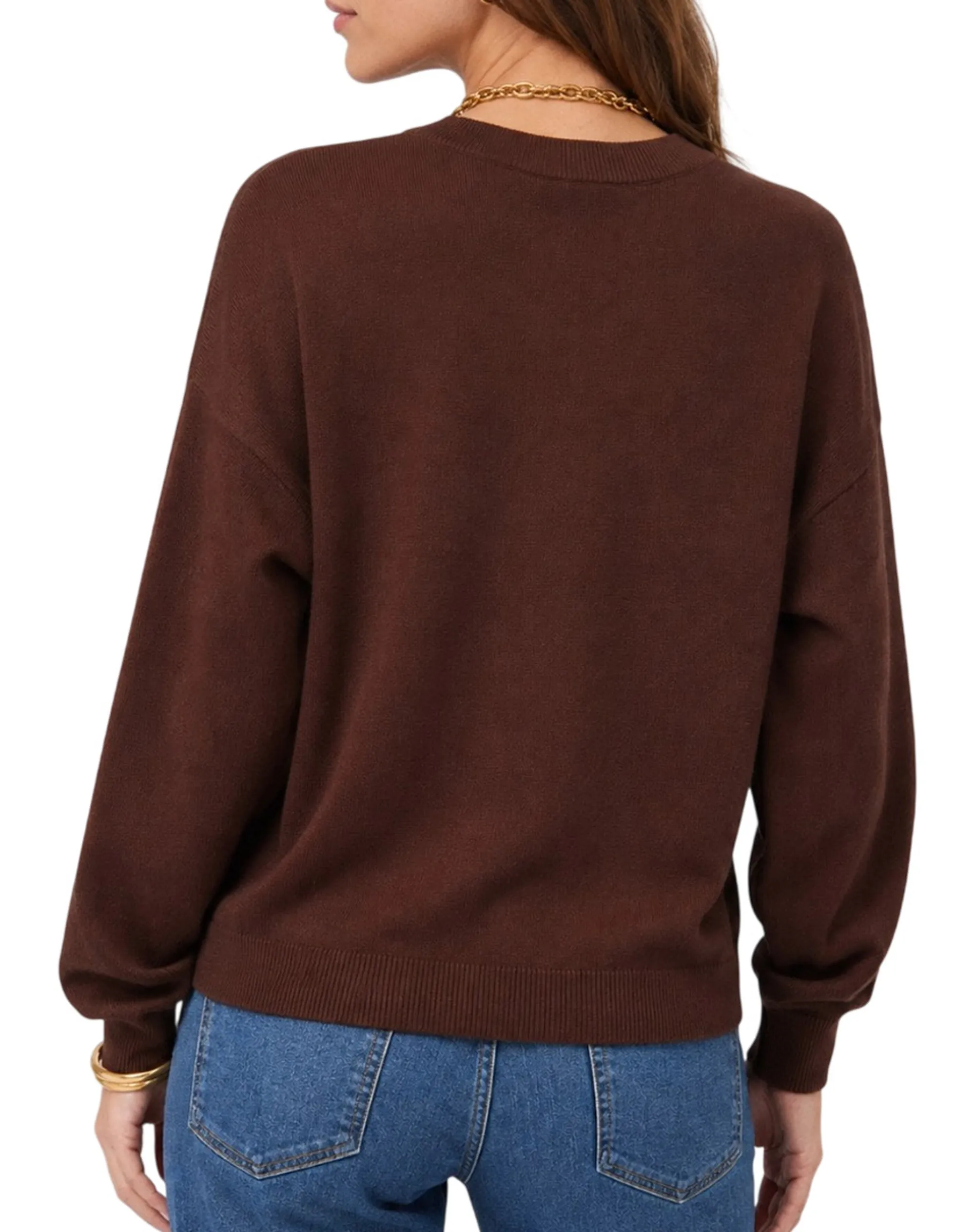 Liujo Jeans Maglia Con Intarsio Geometrico Liujo Marrone Wf6231Ma16R 188176