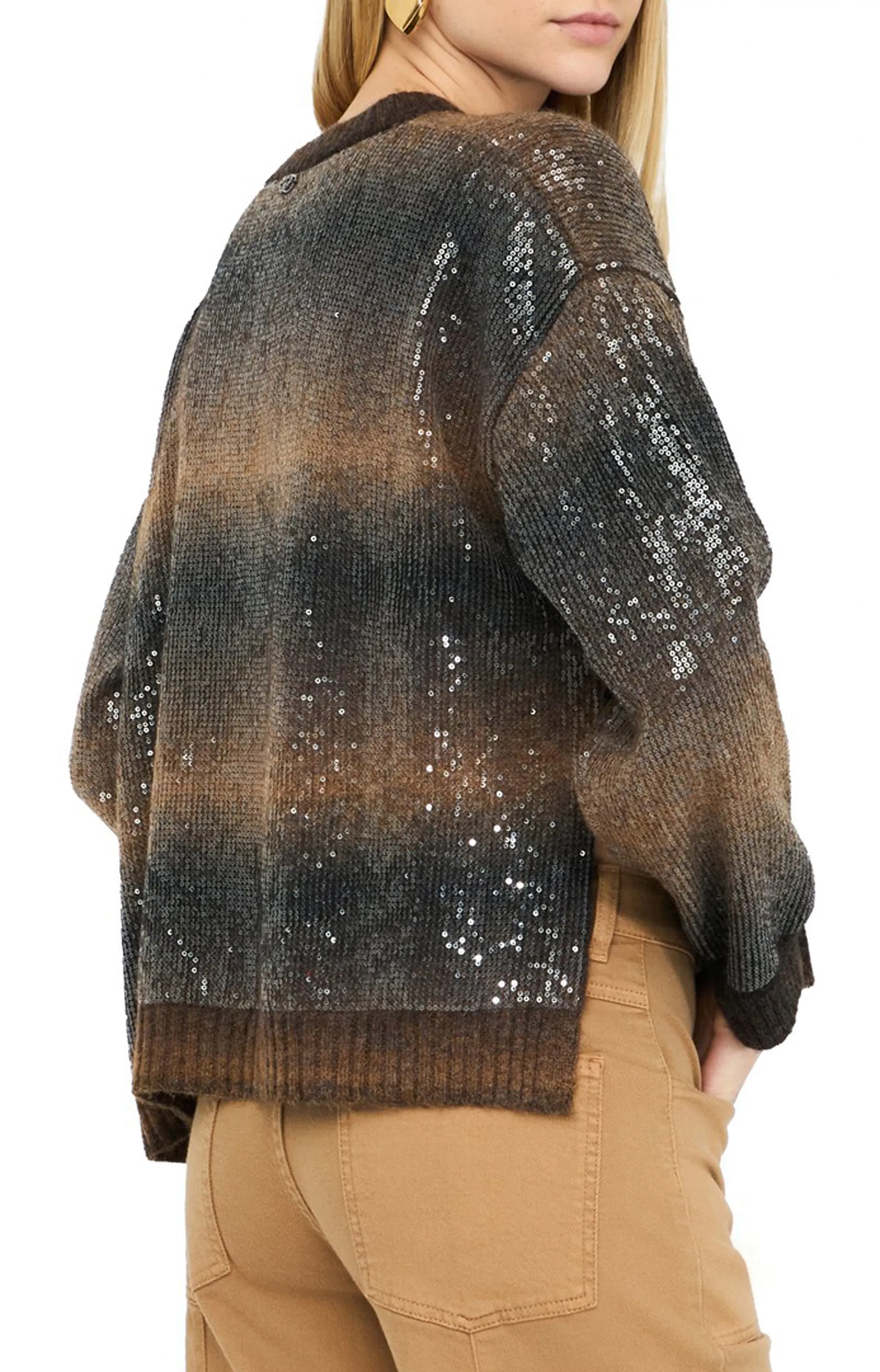 Liujo Jeans B'Sequined Sweater' Brown Mf5380Ma14R 160027