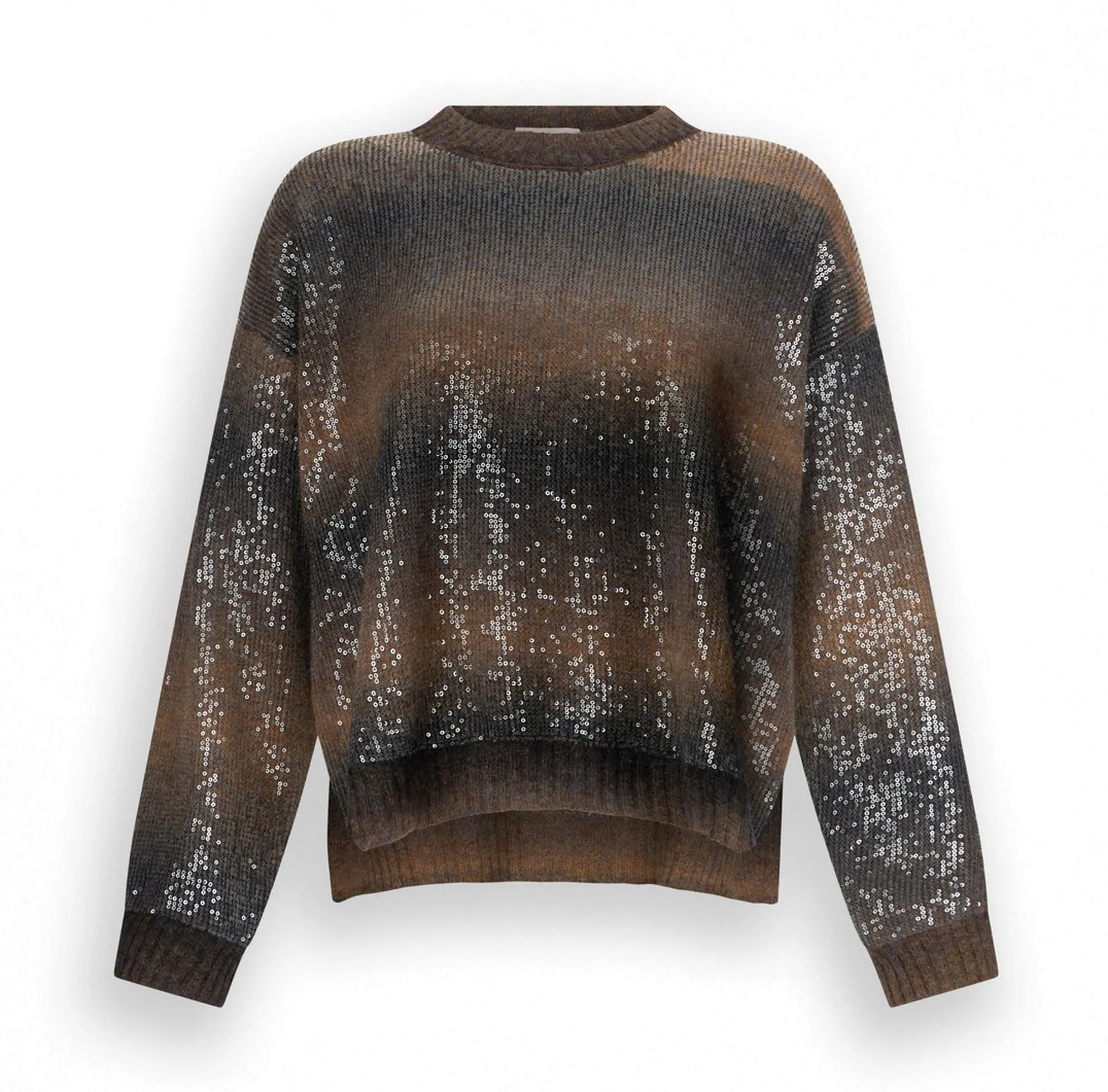 Liujo Jeans B'Sequined Sweater' Brown Mf5380Ma14R 160029