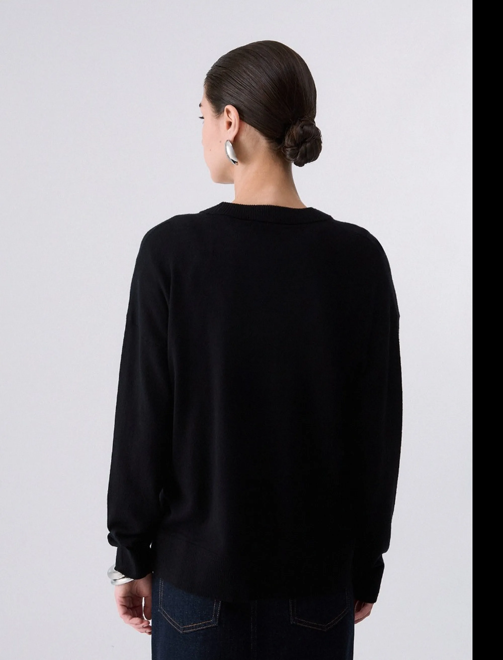 Liujo Jeans Maglia In Misto Lana Liujo Nero Wf6418Ma16R 185637