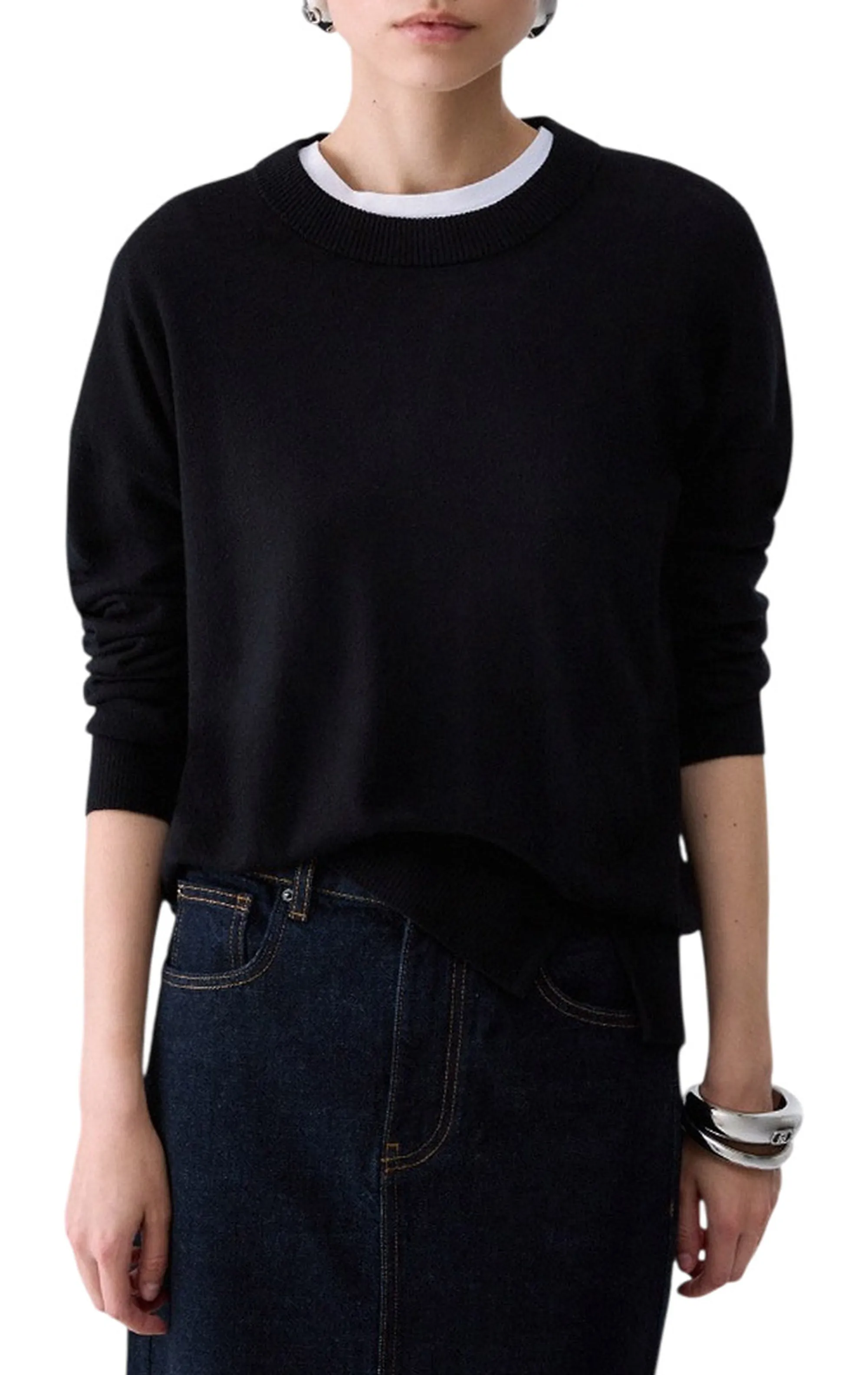 Liujo Jeans B'Liujo Wool Blend Sweater' Black Wf6418Ma16R 186229