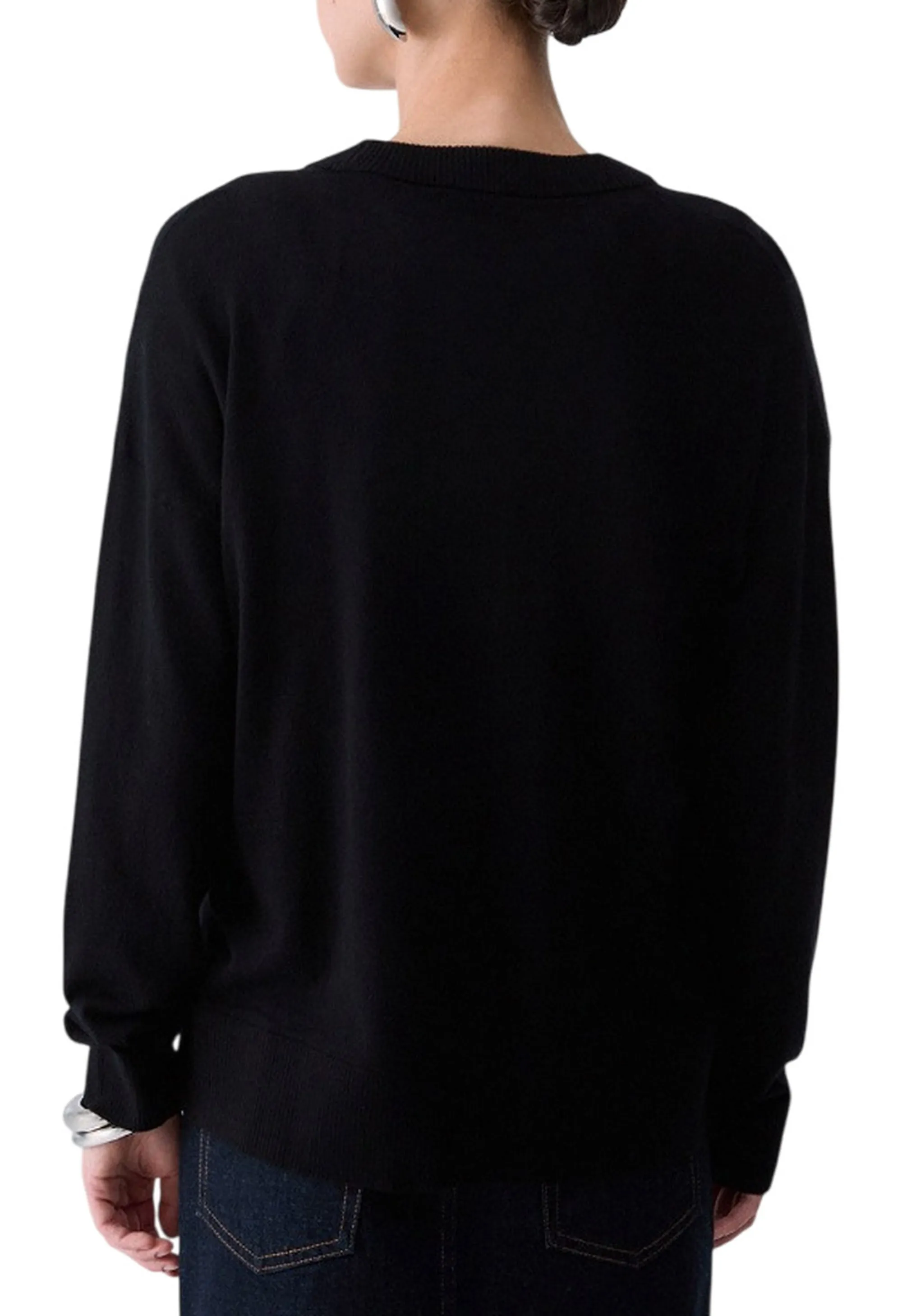 Liujo Jeans B'Liujo Wool Blend Sweater' Black Wf6418Ma16R 186230
