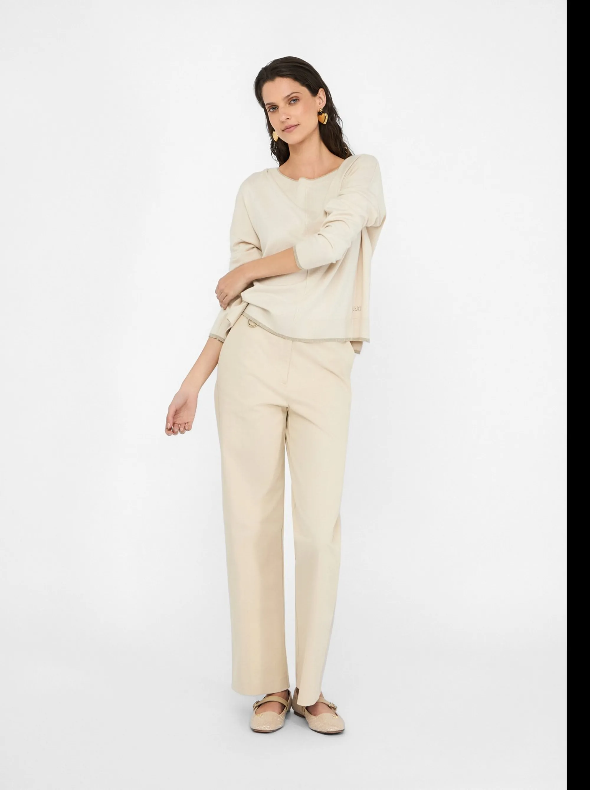 Liujo Jeans B'Liujo Sweater' Beige Mf5228Ms49I 156407