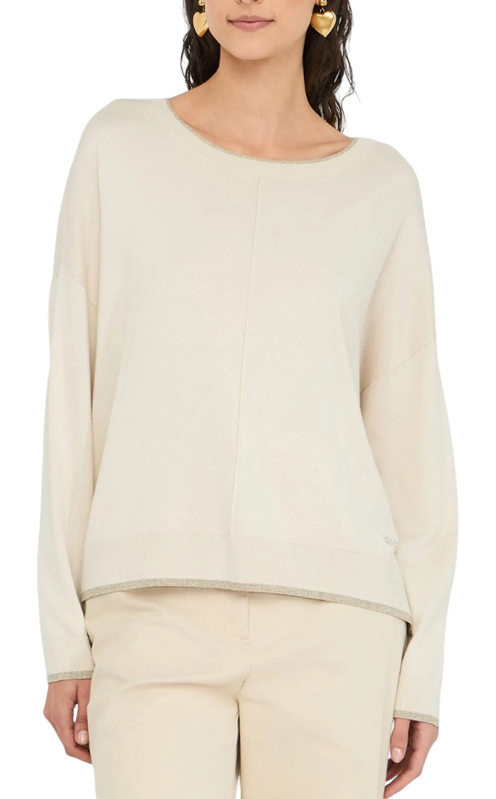 Liujo Jeans Maglia Liujo Beige Mf5228Ms49I 156730