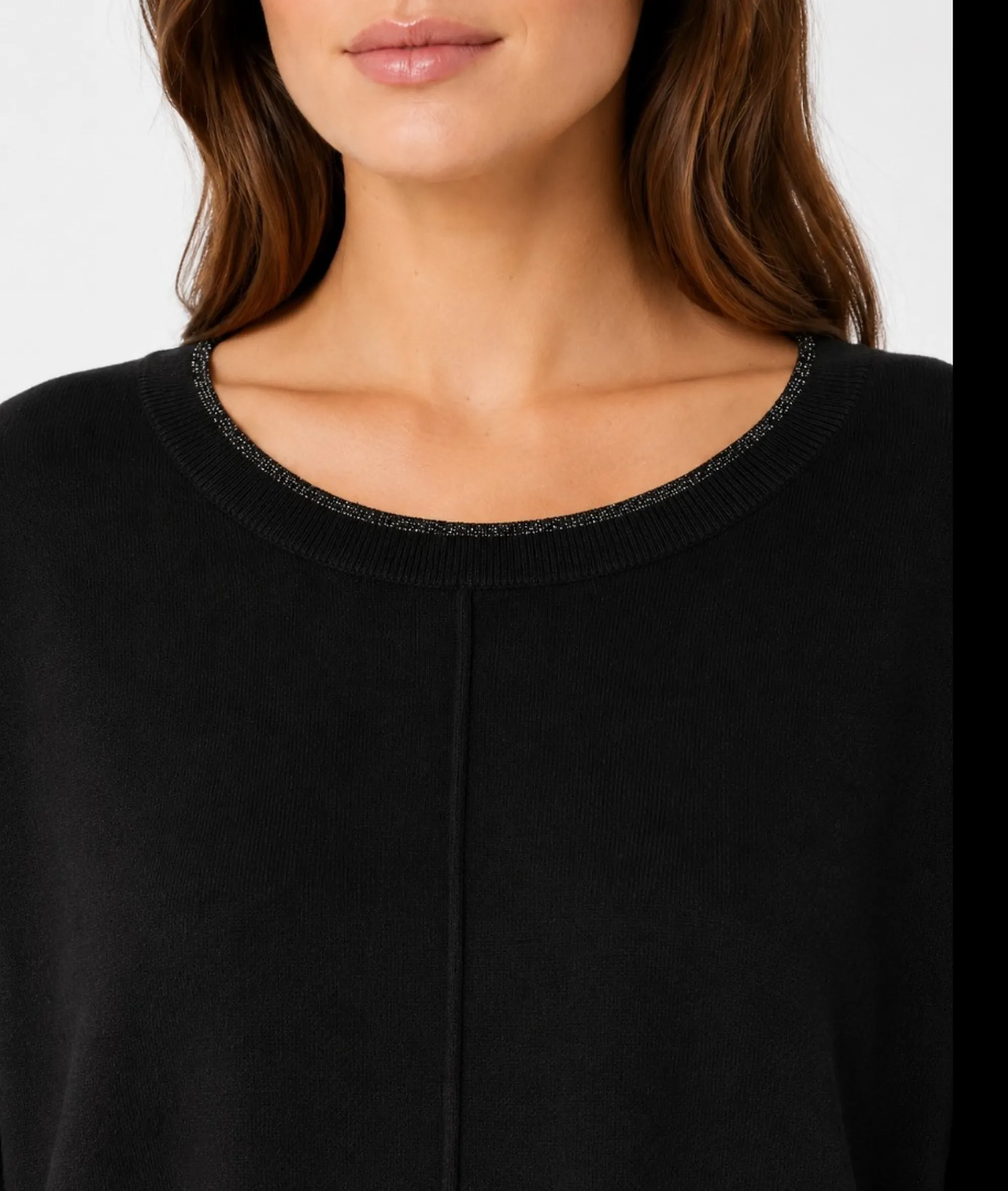Liujo Jeans Maglia Liujo In Viscosa Nero Wf6016Ms49I 185473