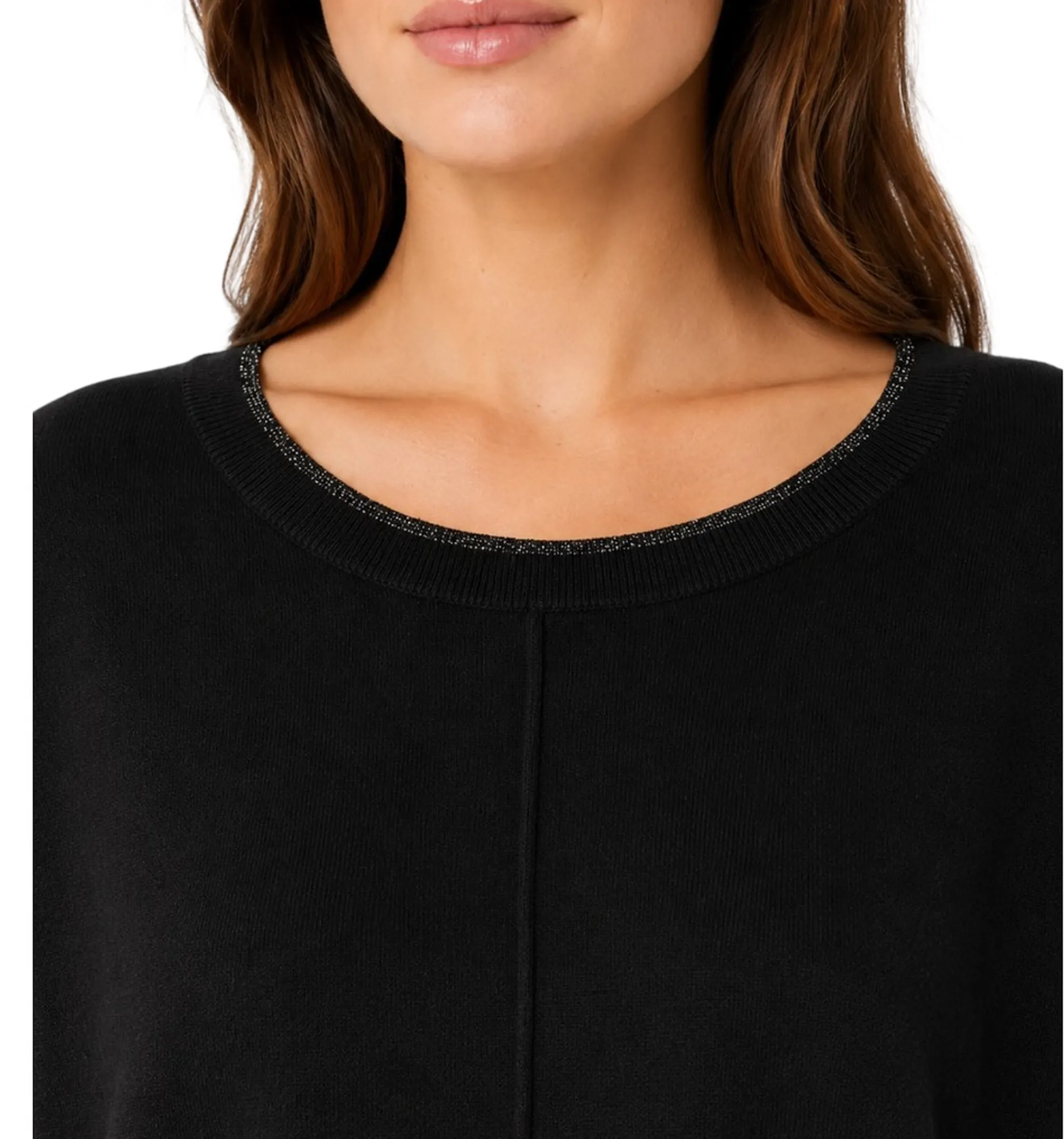Liujo Jeans Maglia Liujo In Viscosa Nero Wf6016Ms49I 185865