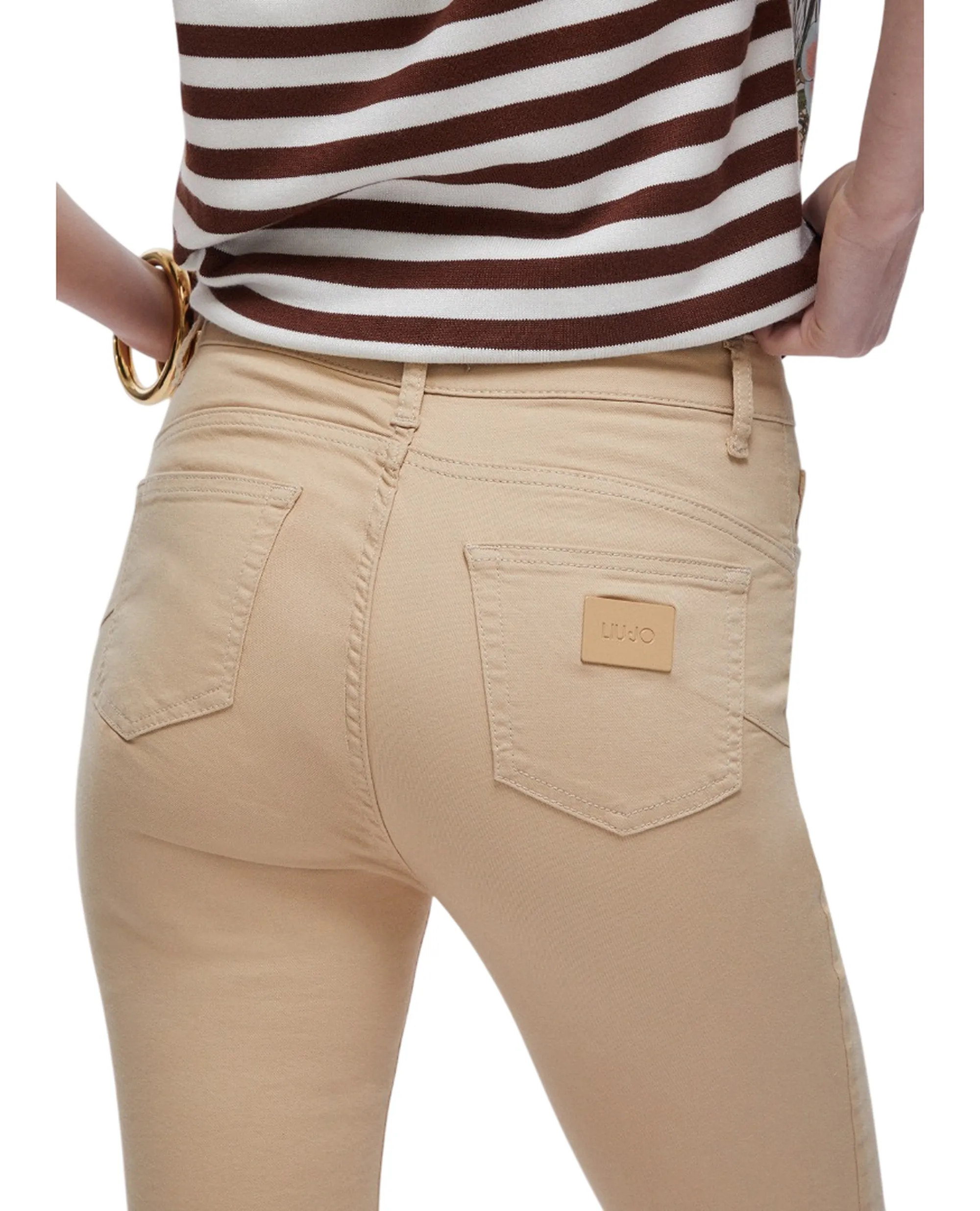 Liujo Jeans Pantalone Crema Wa6256T367A 176442