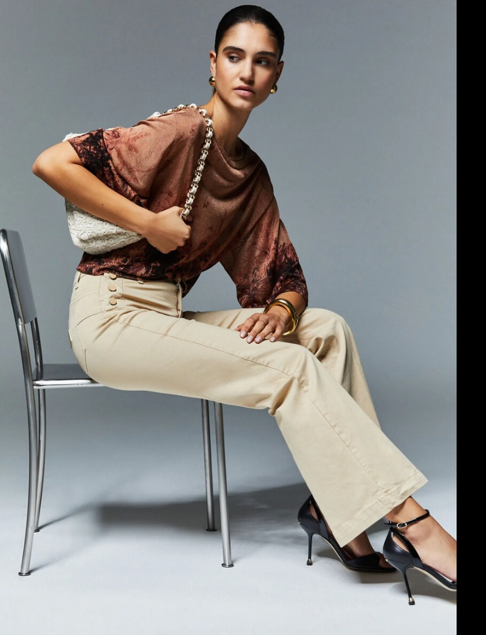 Liujo Jeans Pantalone Crema Wa6403T367A 174031