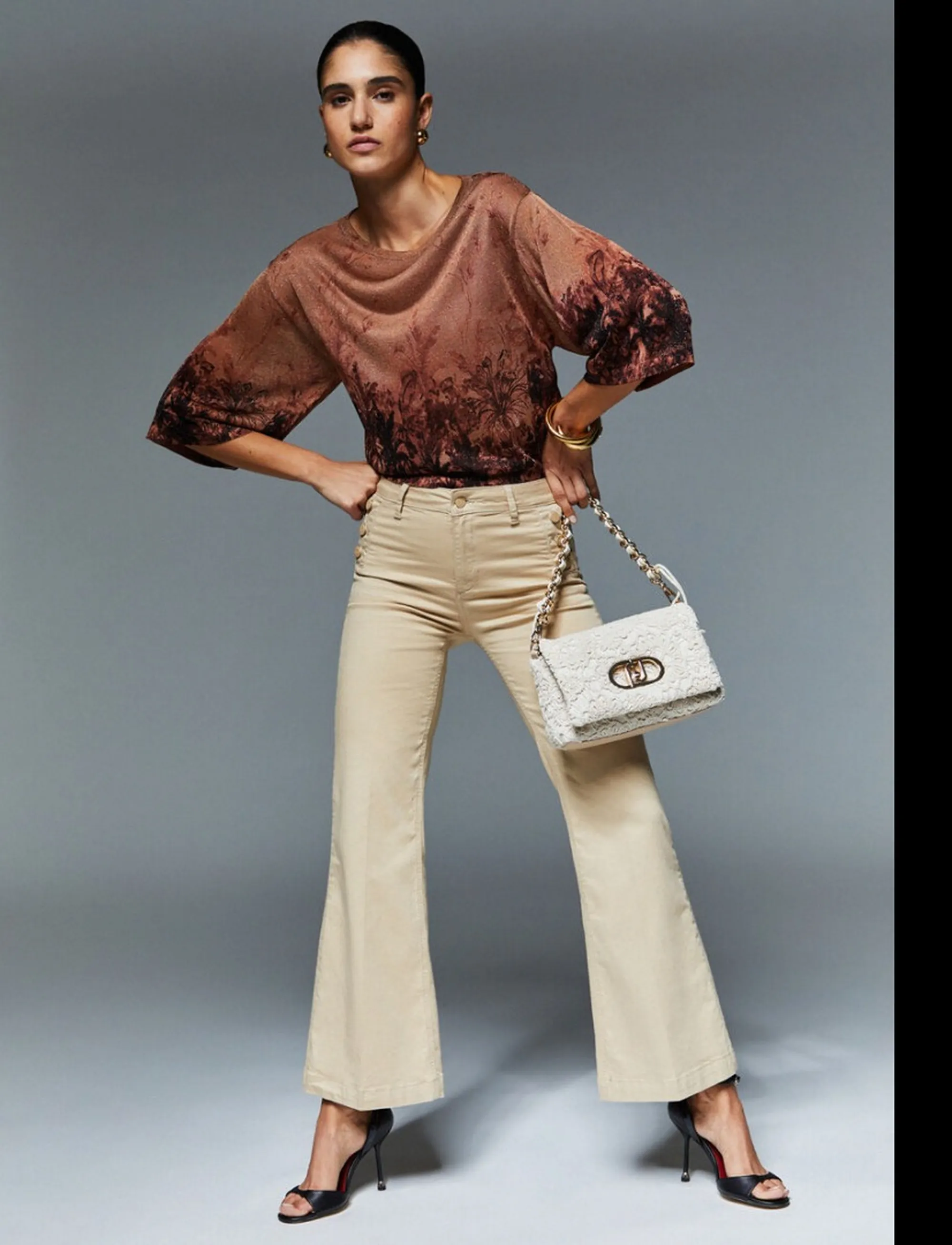 Liujo Jeans Pantalone Crema Wa6403T367A 174032