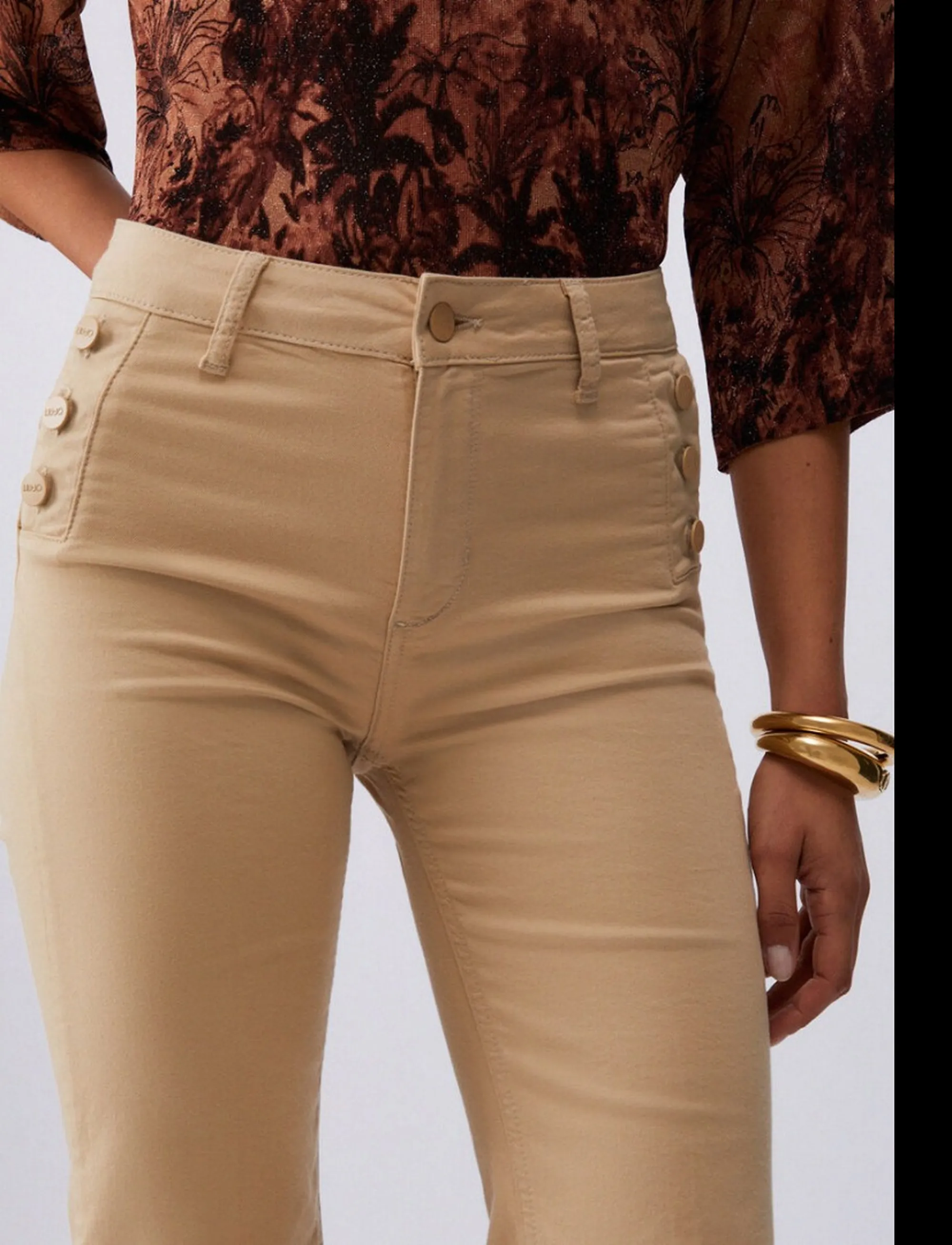 Liujo Jeans Pantalone Crema Wa6403T367A 174034