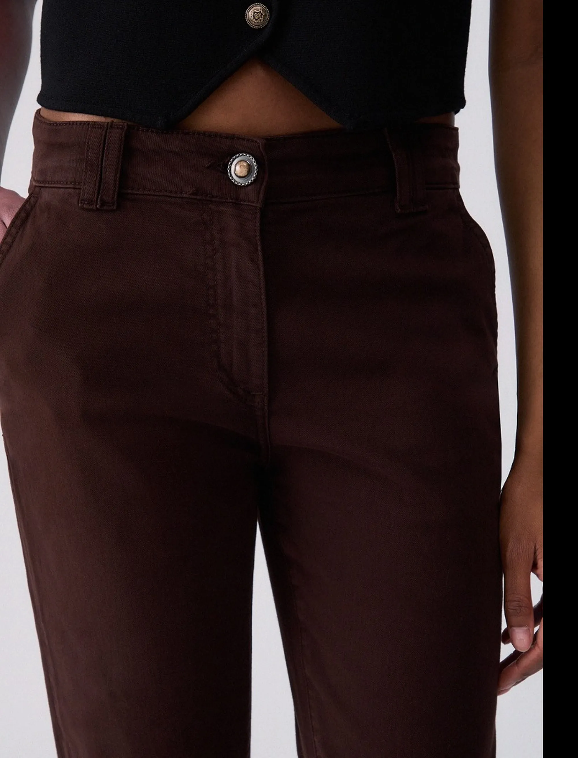 Liujo Jeans B'Liujo Cigarette Trousers' Bordeaux Wf6128T708A 185519