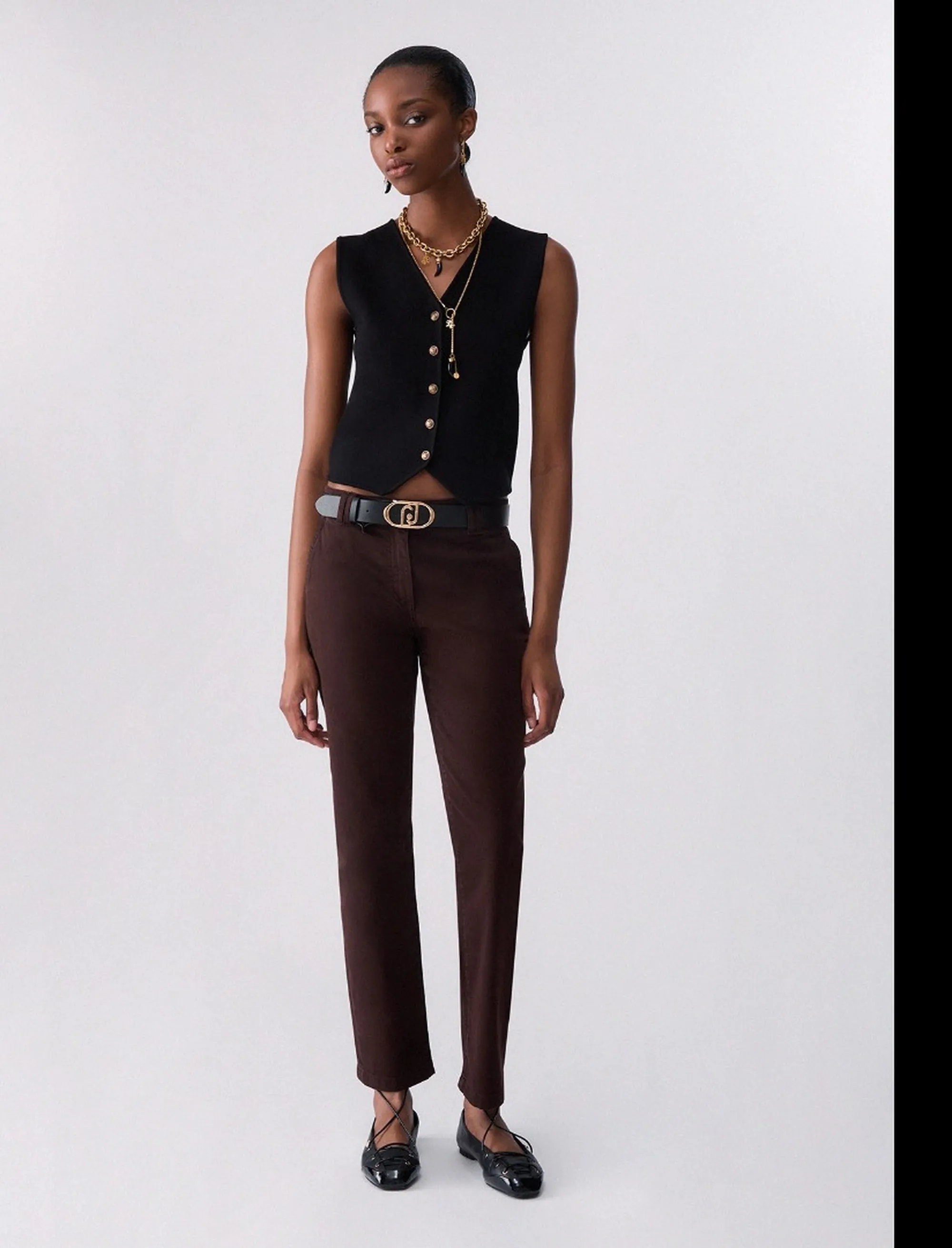 Liujo Jeans B'Liujo Cigarette Trousers' Bordeaux Wf6128T708A 185520