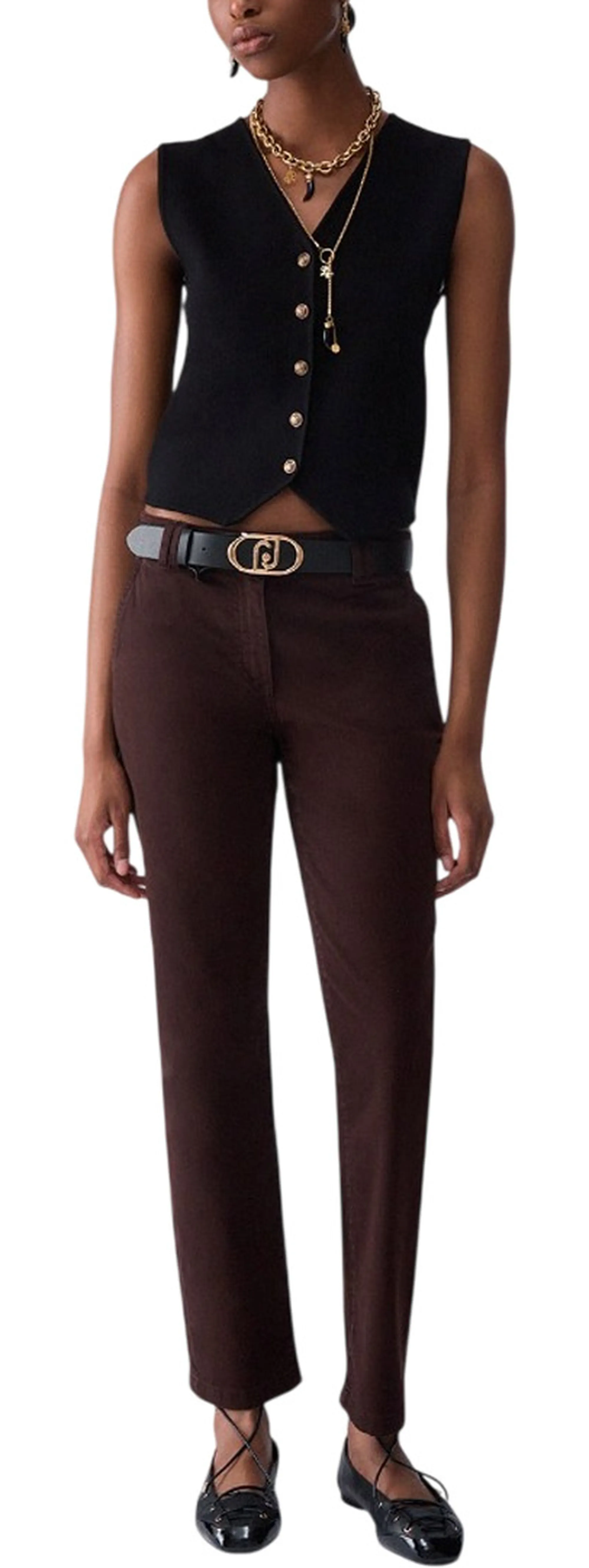 Liujo Jeans Pantalone A Sigaretta Liujo Bordeaux Wf6128T708A 185898