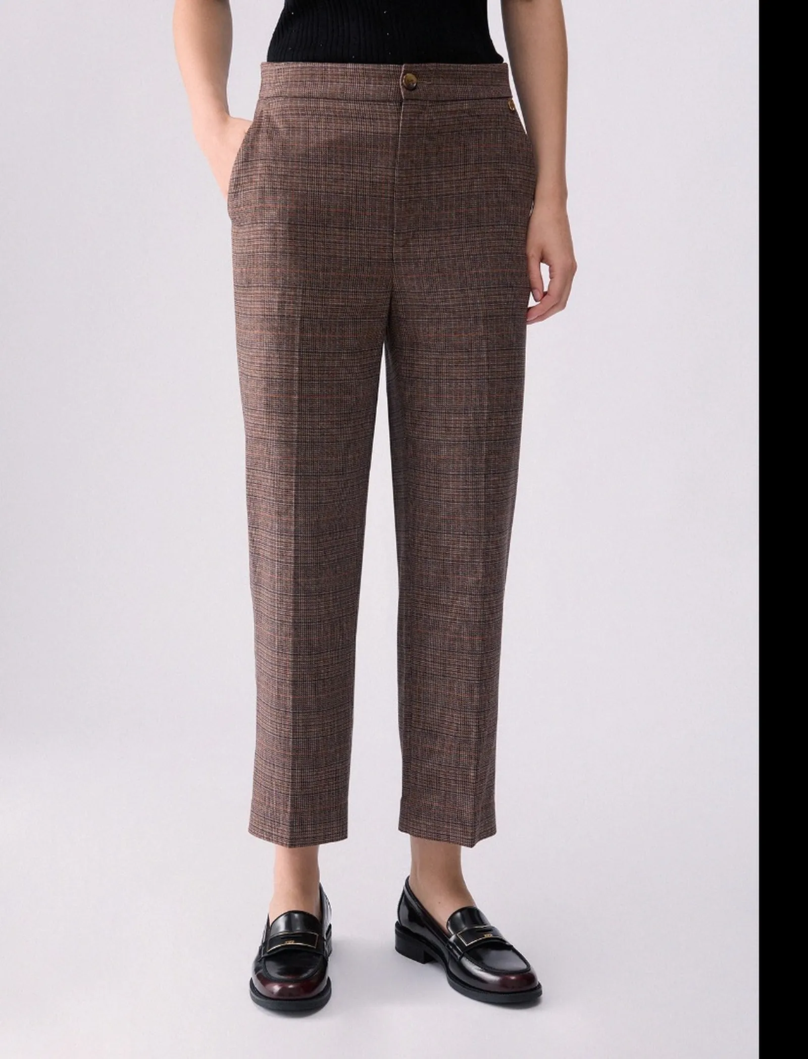 Liujo Jeans Pantalone A Sigaretta Liujo Tartan Wf6212T733A 185596