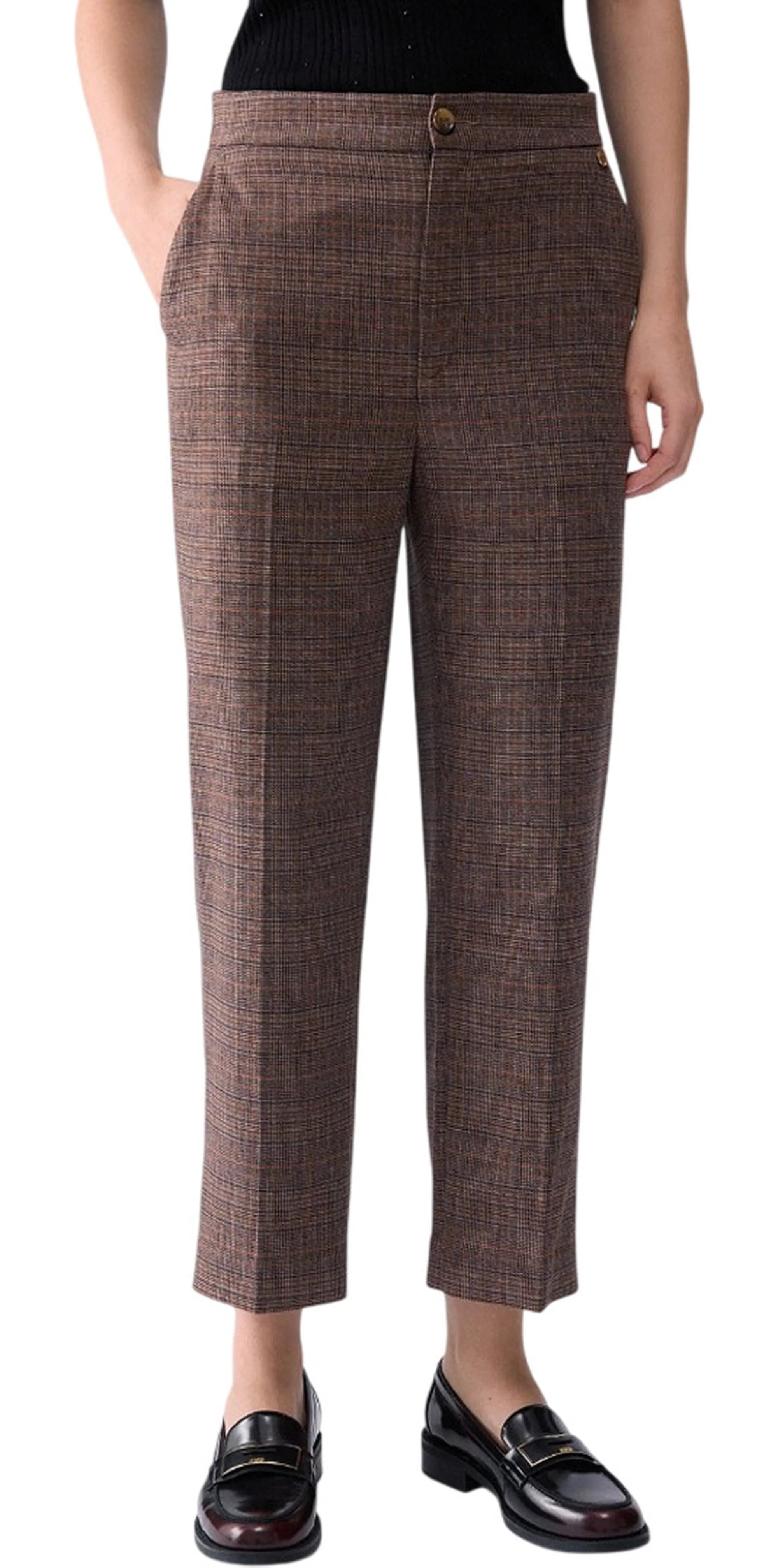 Liujo Jeans Pantalone A Sigaretta Liujo Tartan Wf6212T733A 186053