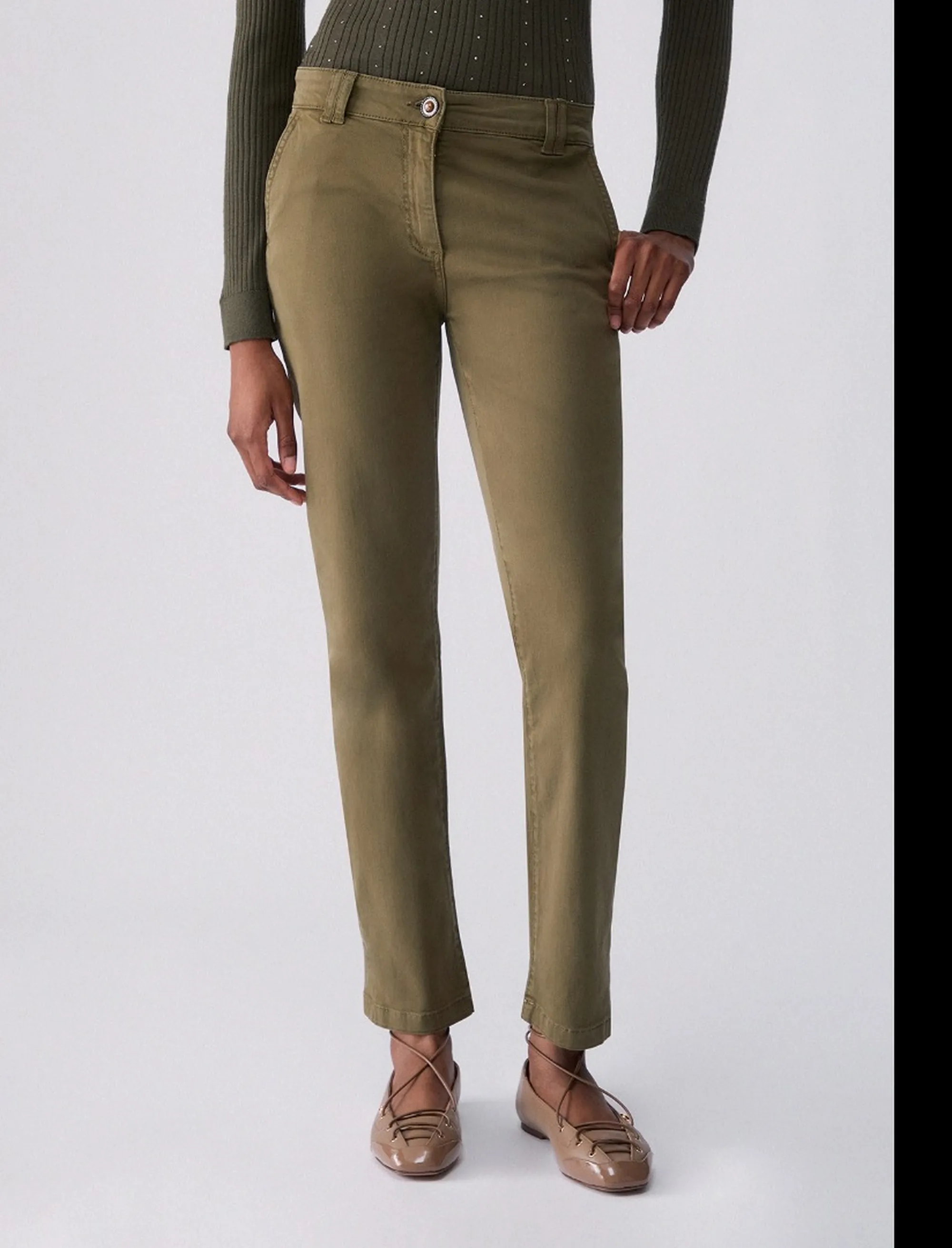 Liujo Jeans B'Liujo Cigarette Trousers' Green Wf6128T708A 185513