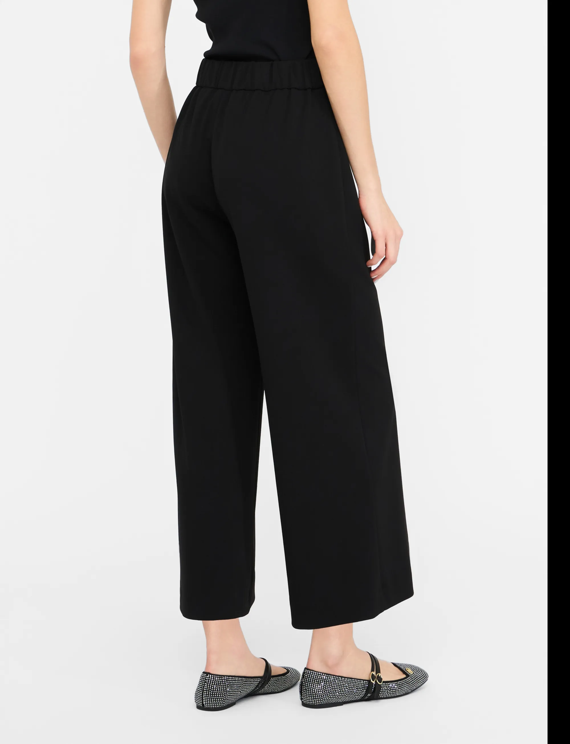 Liujo Jeans B'Cropped Trousers With Belt' Black Mf5260J1930 156313