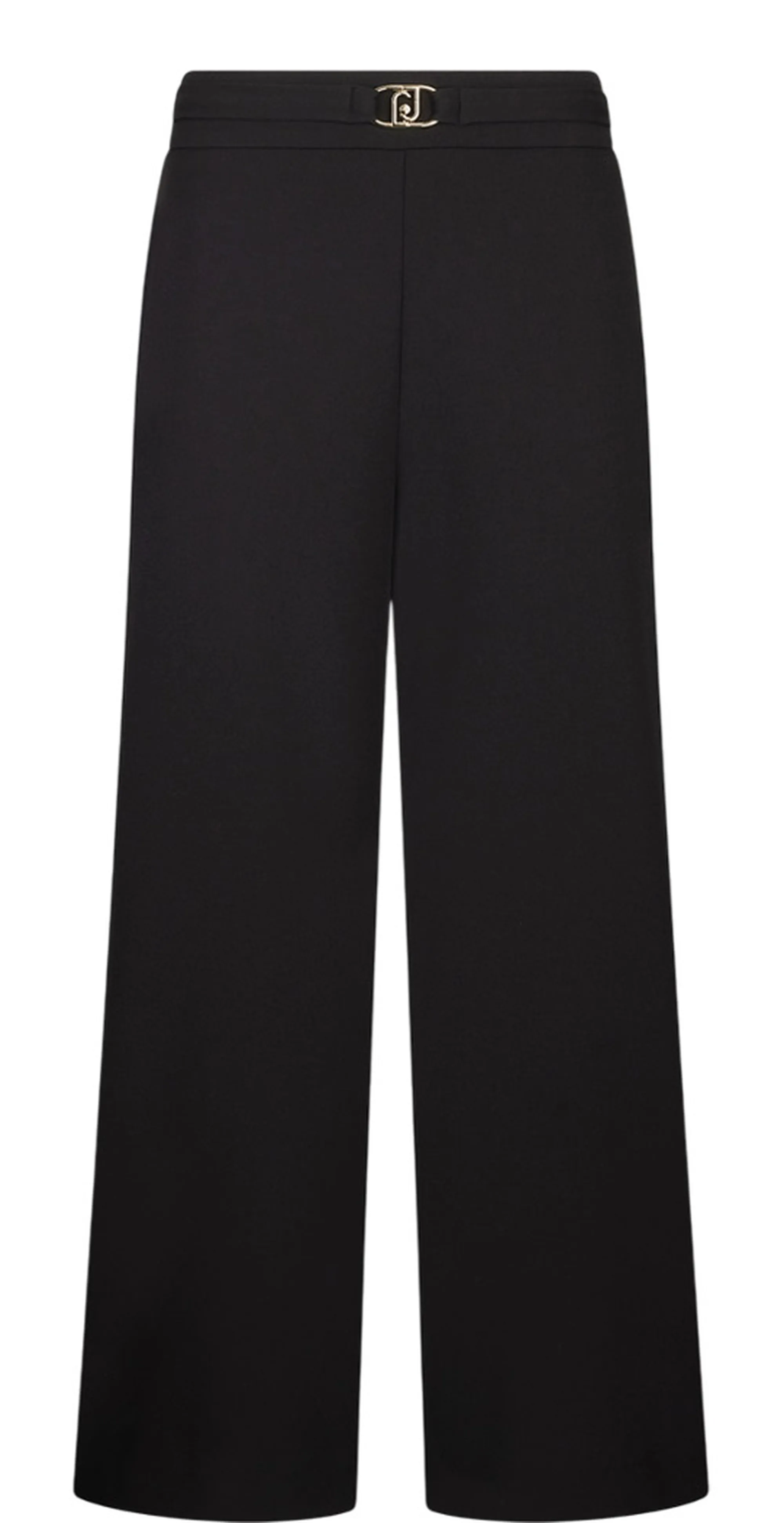 Liujo Jeans Pantalone Cropped Con Cintura Nero Mf5260J1930 156662