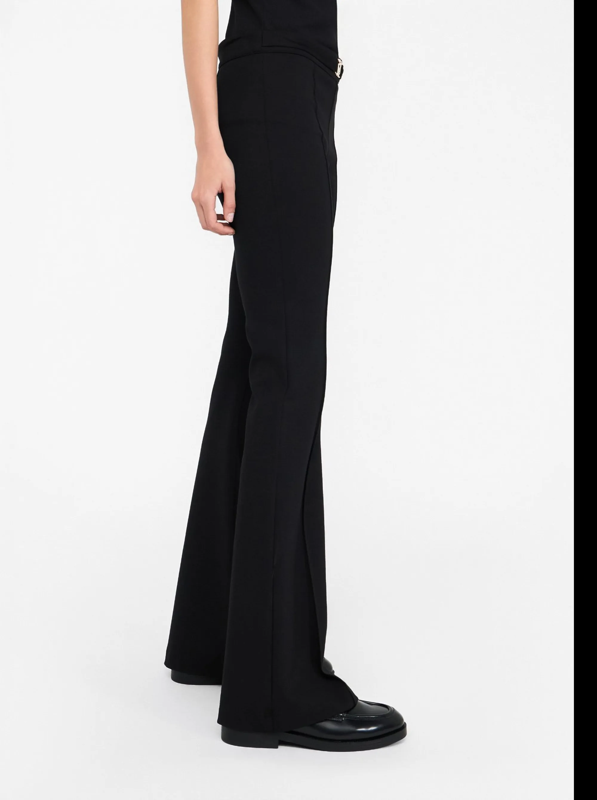 Liujo Jeans B'Flare Trousers With Belt' Black Mf5143J9189 156326