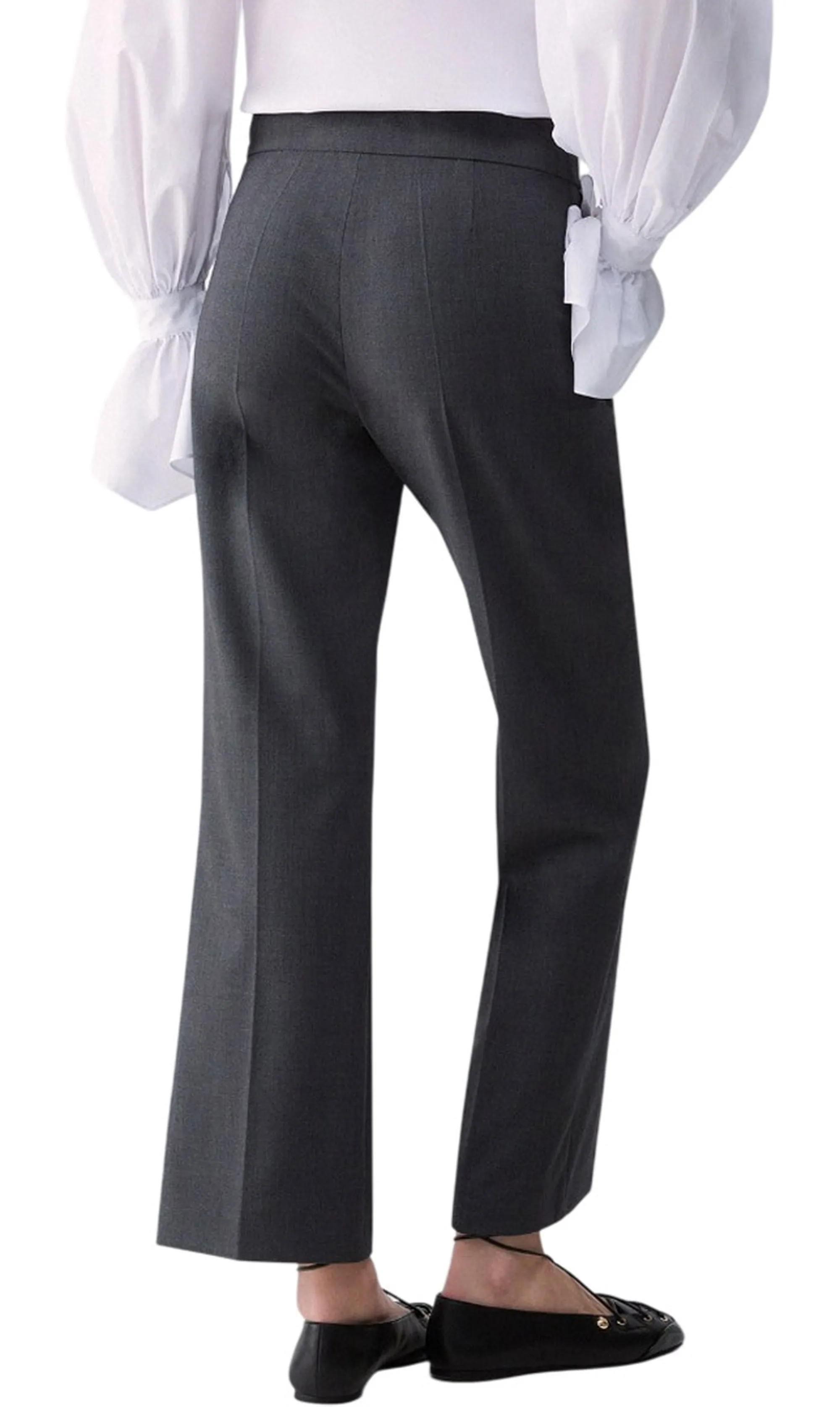 Liujo Jeans Pantalone Flare In Flanella Grigio Scuro Wf6339T743A 186201