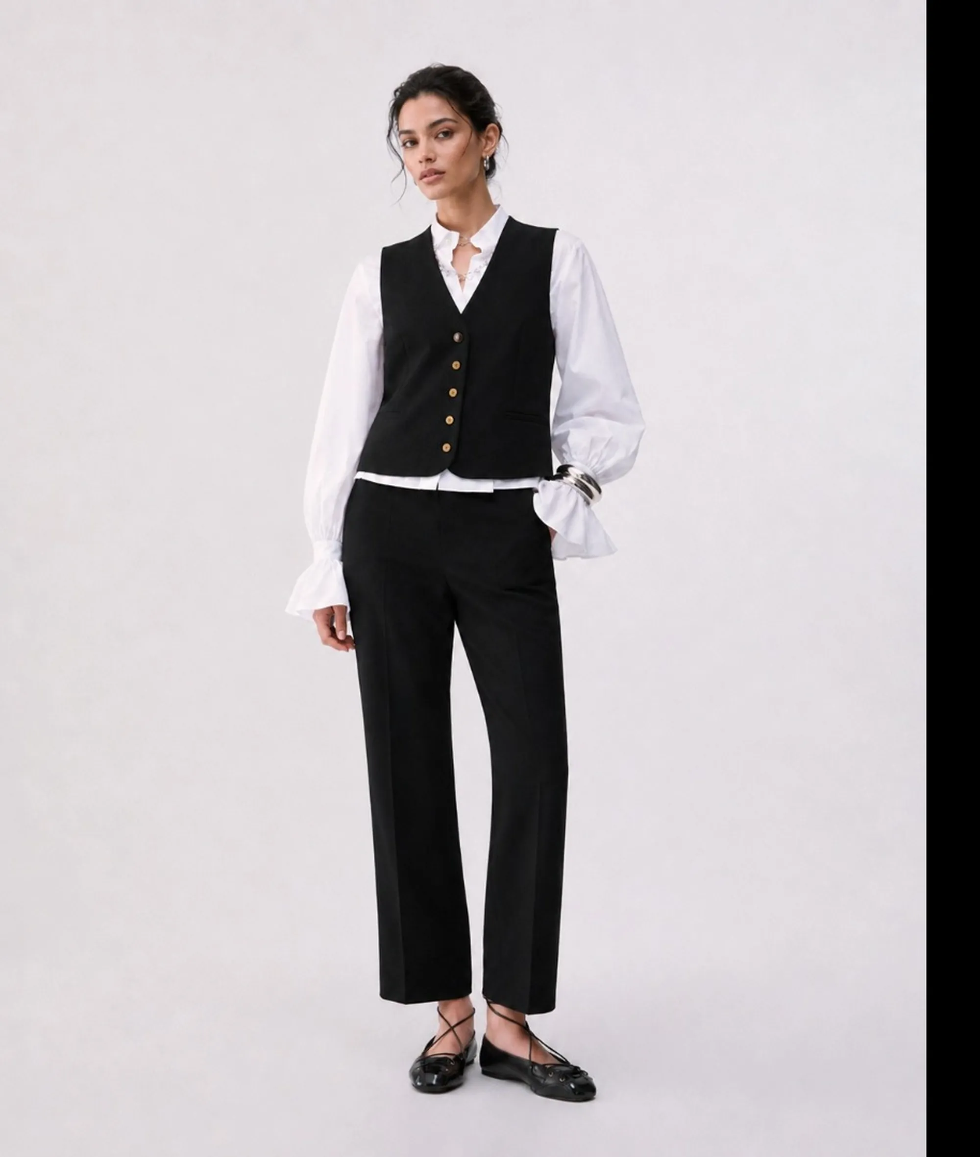 Liujo Jeans B'Flare Flannel Trousers' Black Wf6339T743A 185586