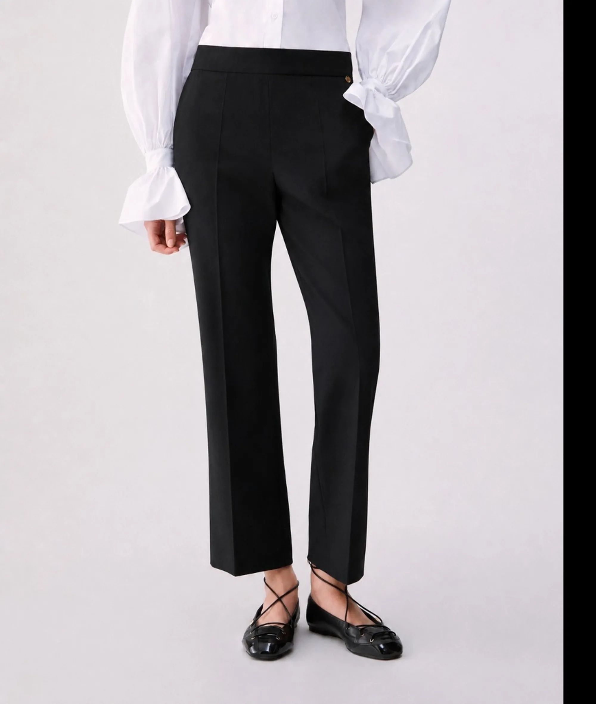 Liujo Jeans B'Flare Flannel Trousers' Black Wf6339T743A 185587