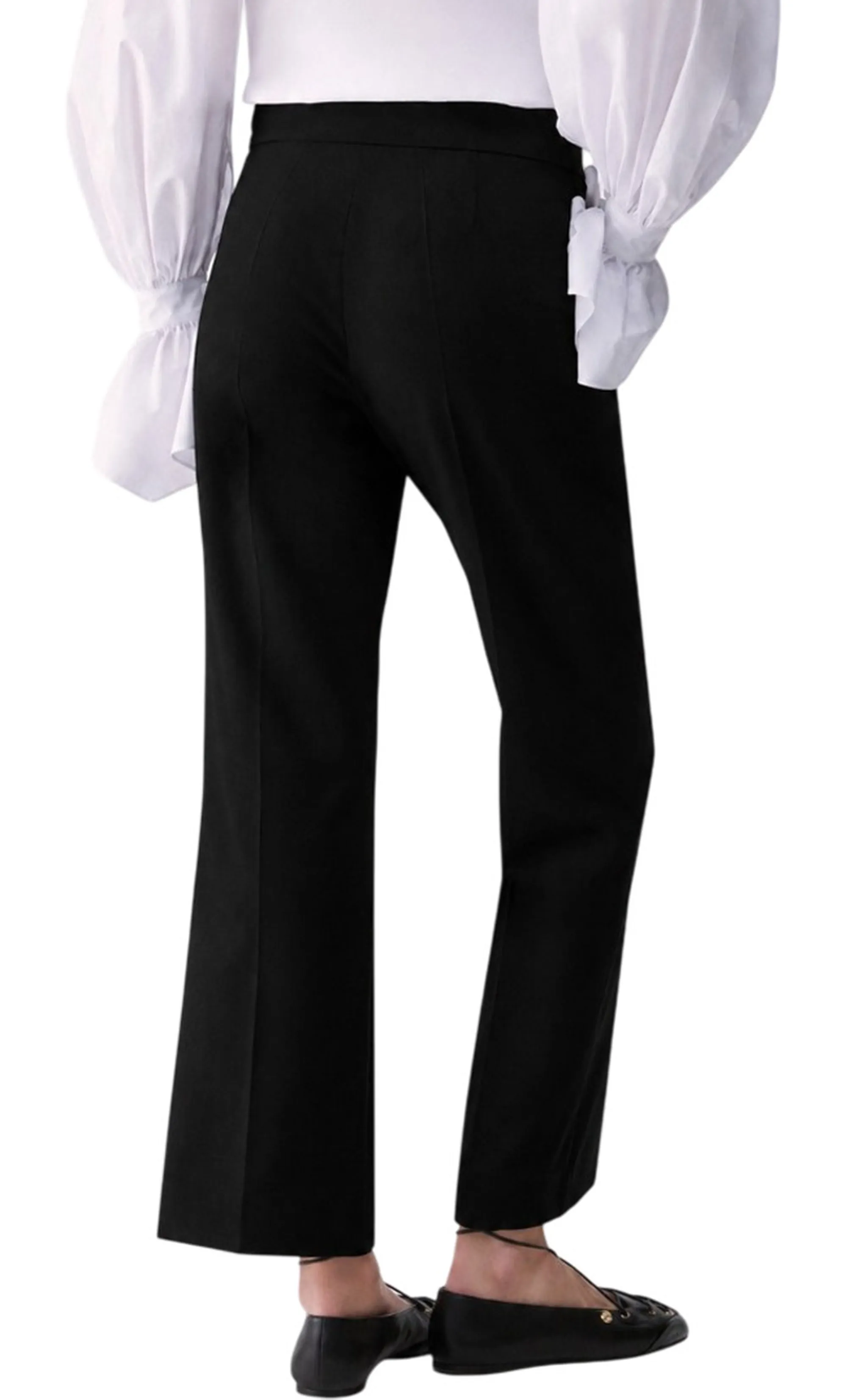 Liujo Jeans Pantalone Flare In Flanella Nero Wf6339T743A 186205