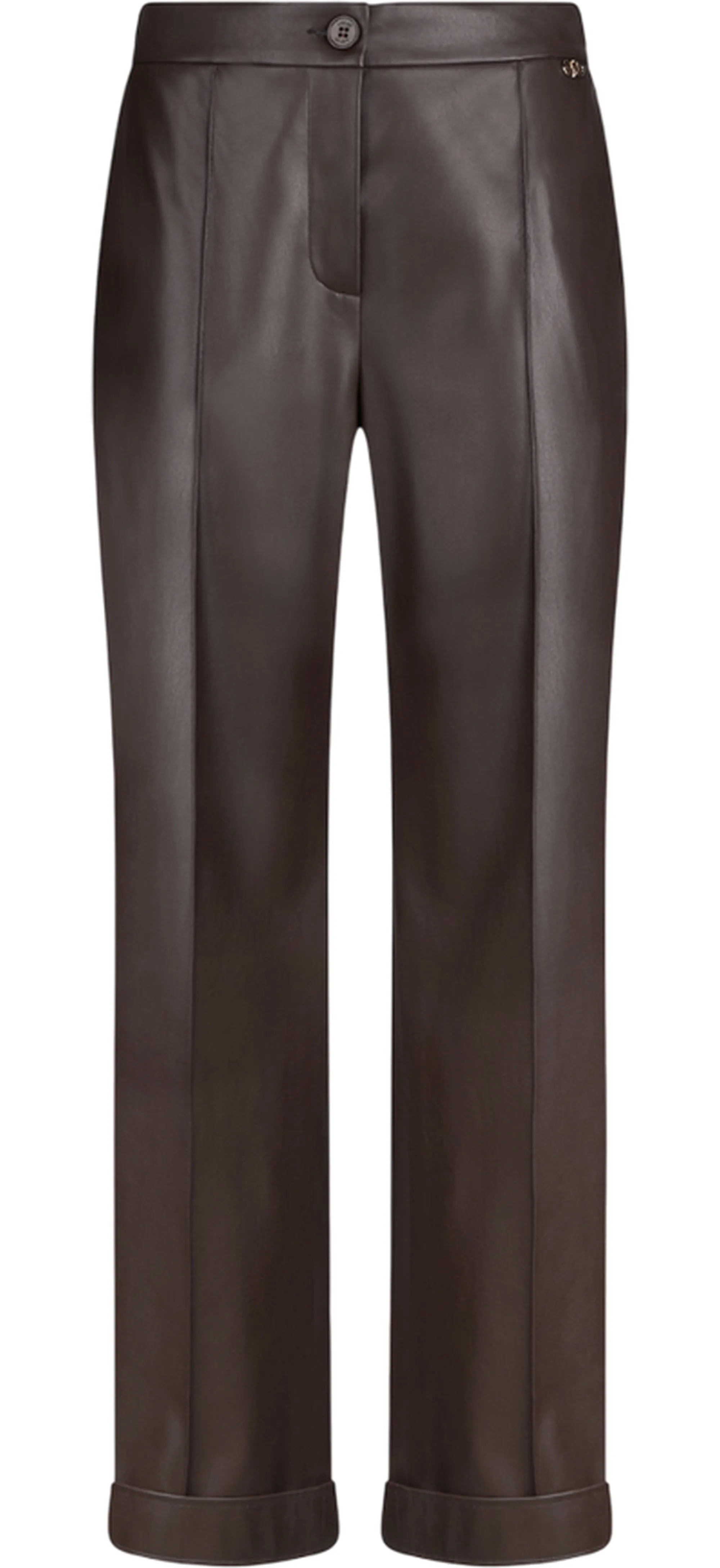 Liujo Jeans B'Coated Fabric Trousers' Chocolate Mf5069E0624 156829