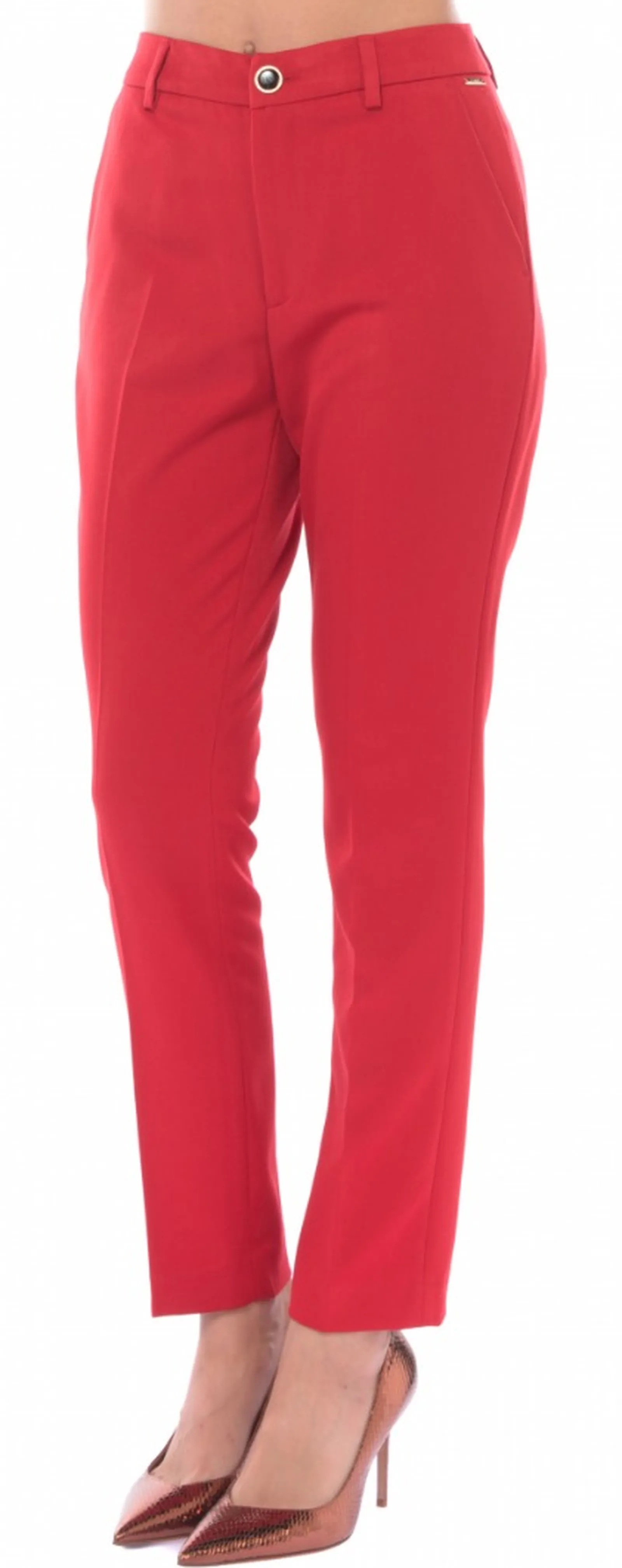 Liujo Jeans Pantalone In Twill Stretch Rosso Mf3130T4224 96062