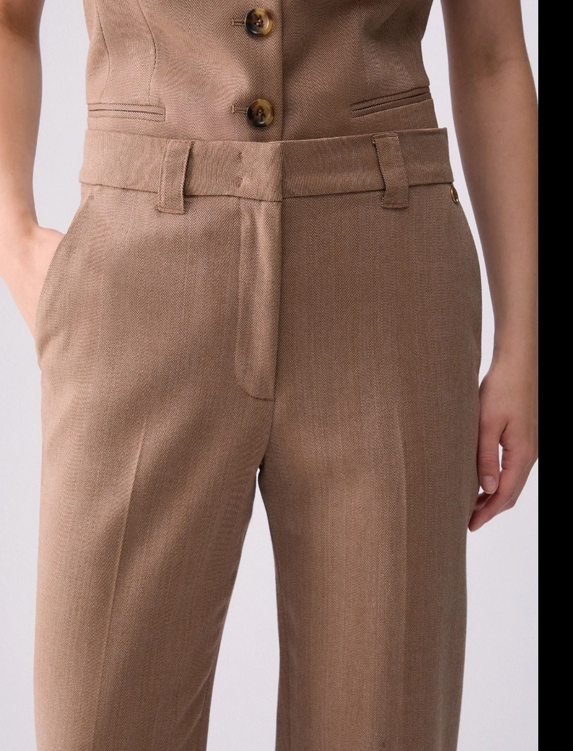 Liujo Jeans B'Liujo Straight Trousers' Camel Wf6177T732A 185594