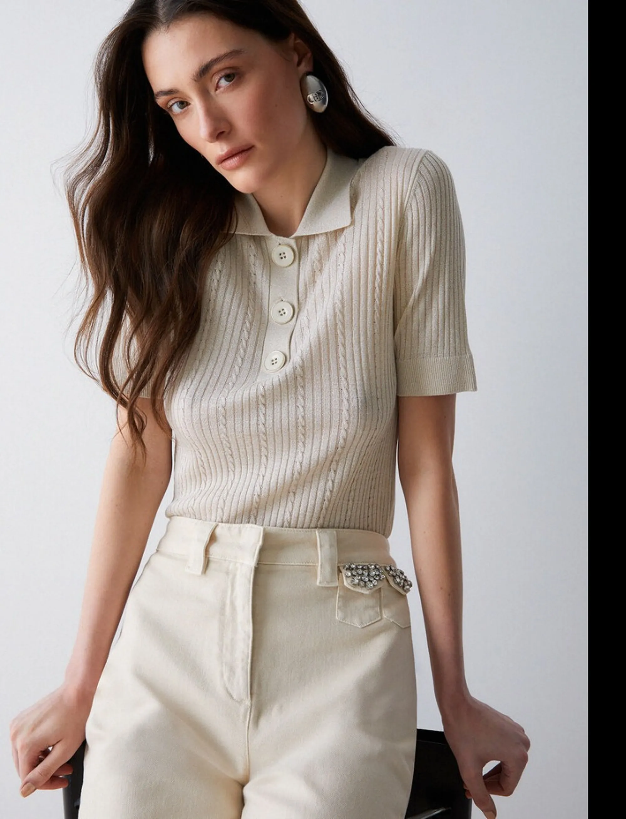 Liujo Jeans Polo Beige Wa6285Ms46J 174391