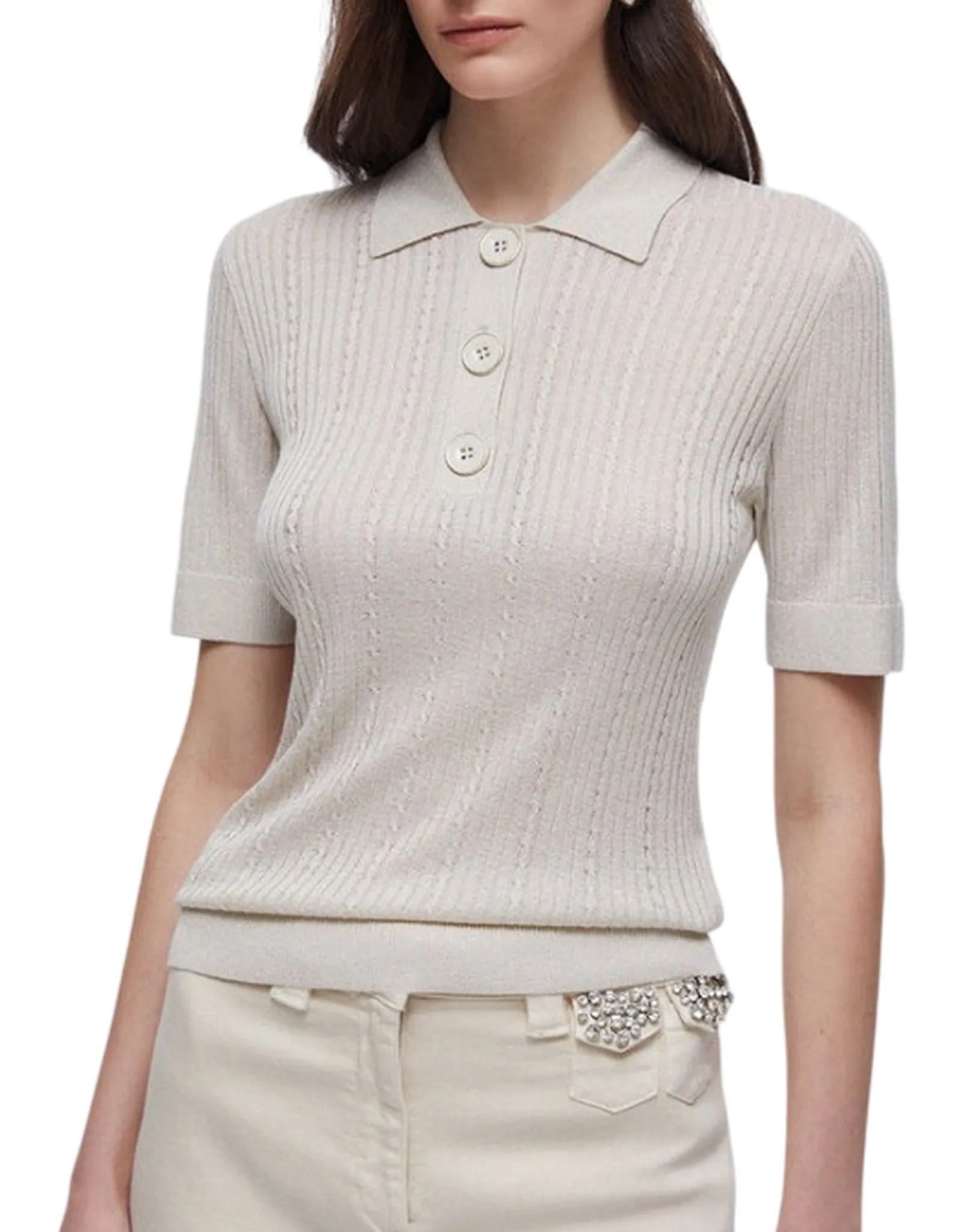 Liujo Jeans Polo Beige Wa6285Ms46J 177611