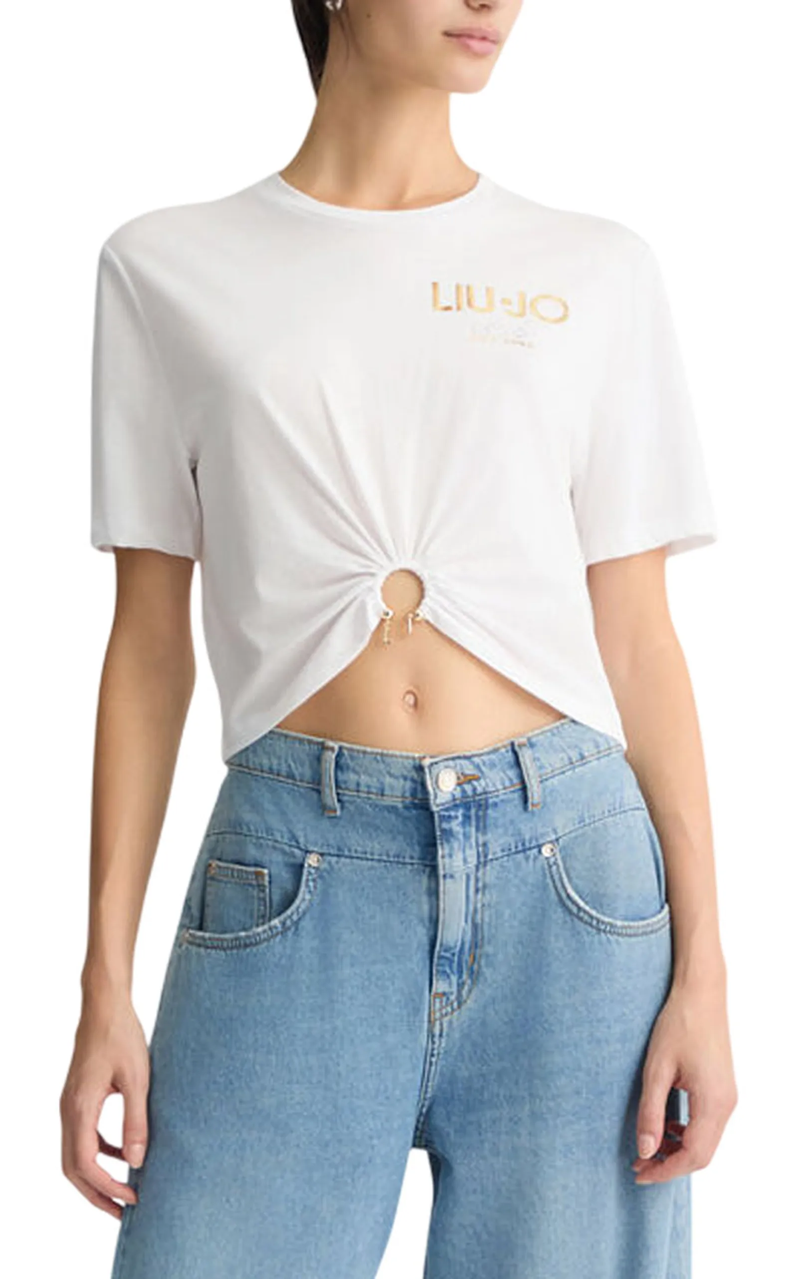 Liujo Jeans T-Shirt Bianco Wa5139Js923 150010