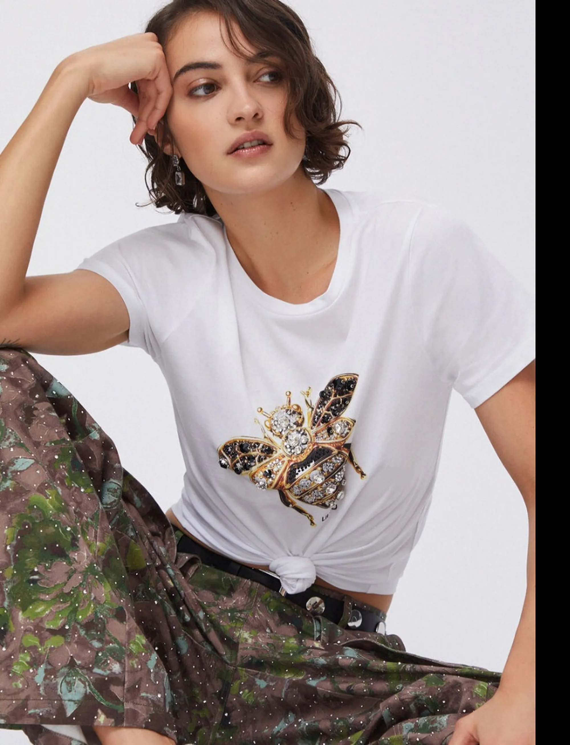 Liujo Jeans T-Shirt Bianco Wa6237Js923 174379