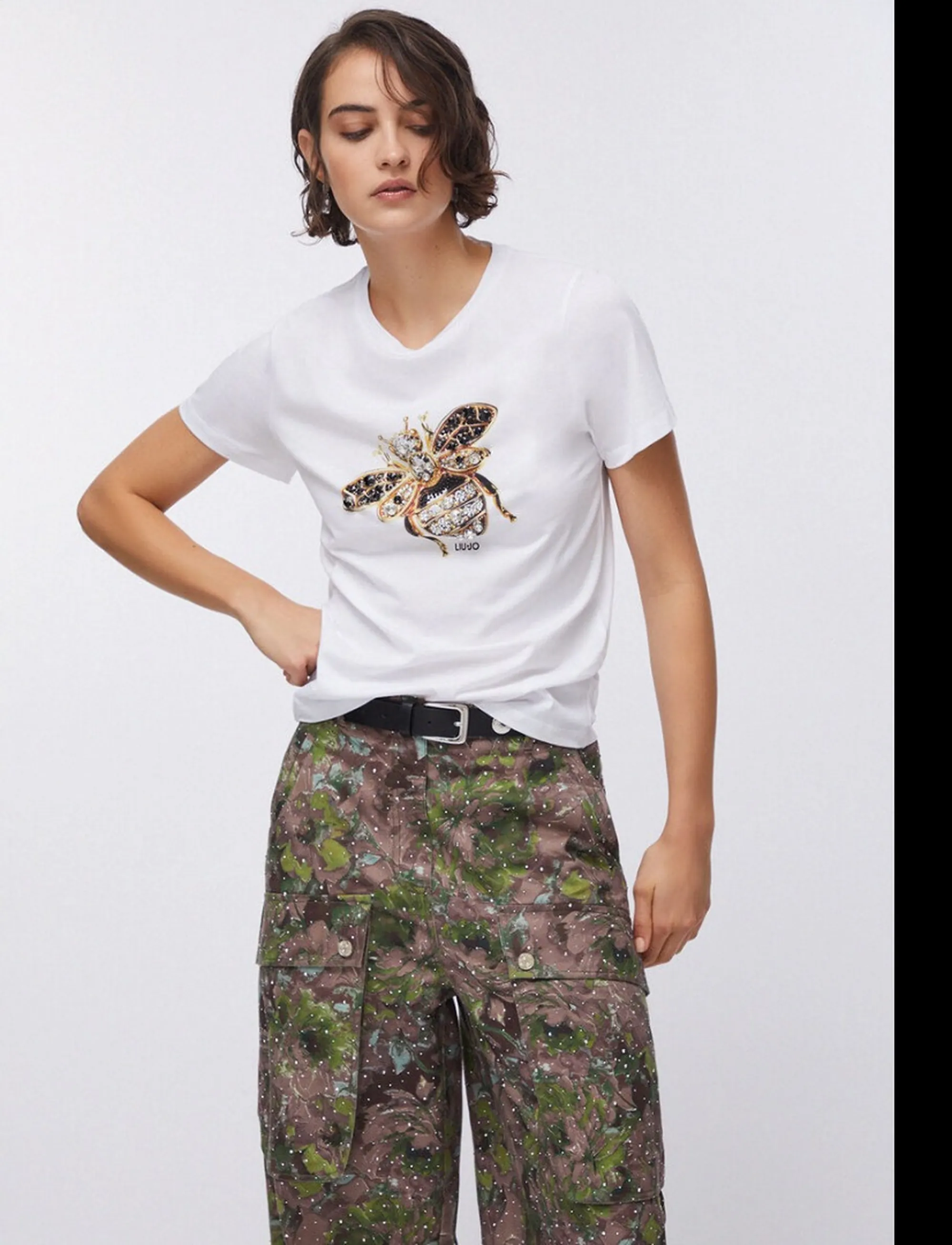 Liujo Jeans T-Shirt Bianco Wa6237Js923 174381