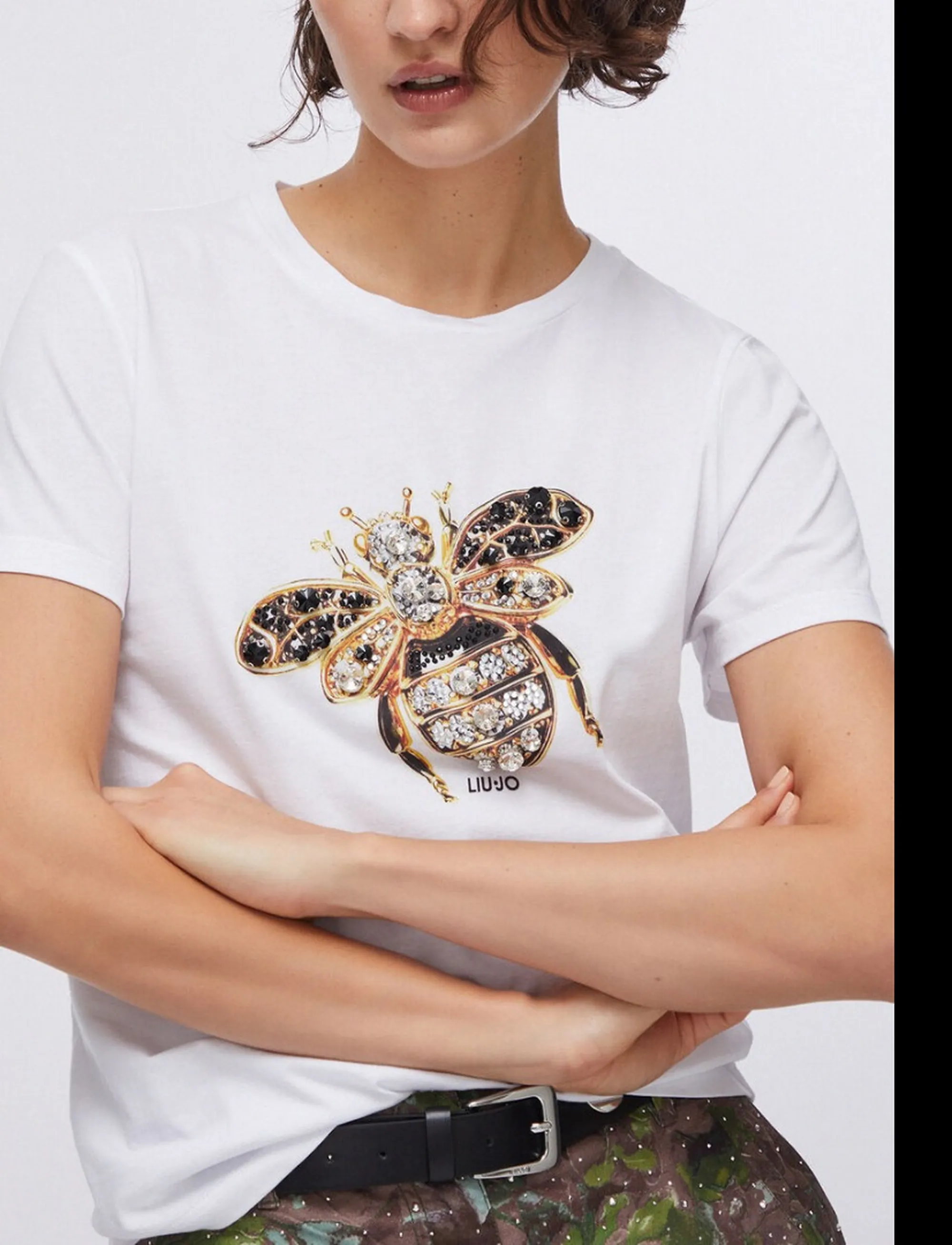 Liujo Jeans T-Shirt Bianco Wa6237Js923 174382