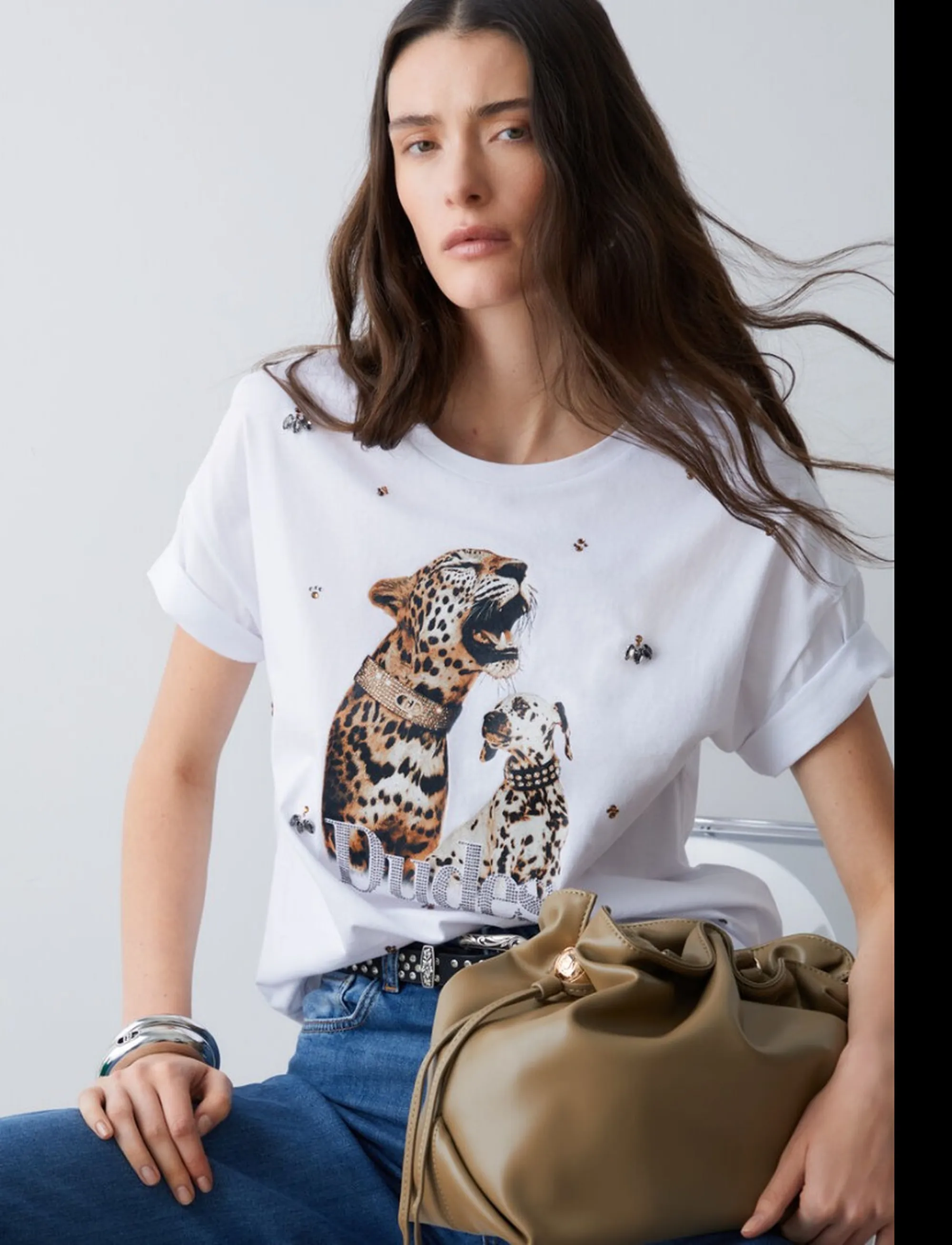 Liujo Jeans T-Shirt Bianco Wa6331Js904 173471