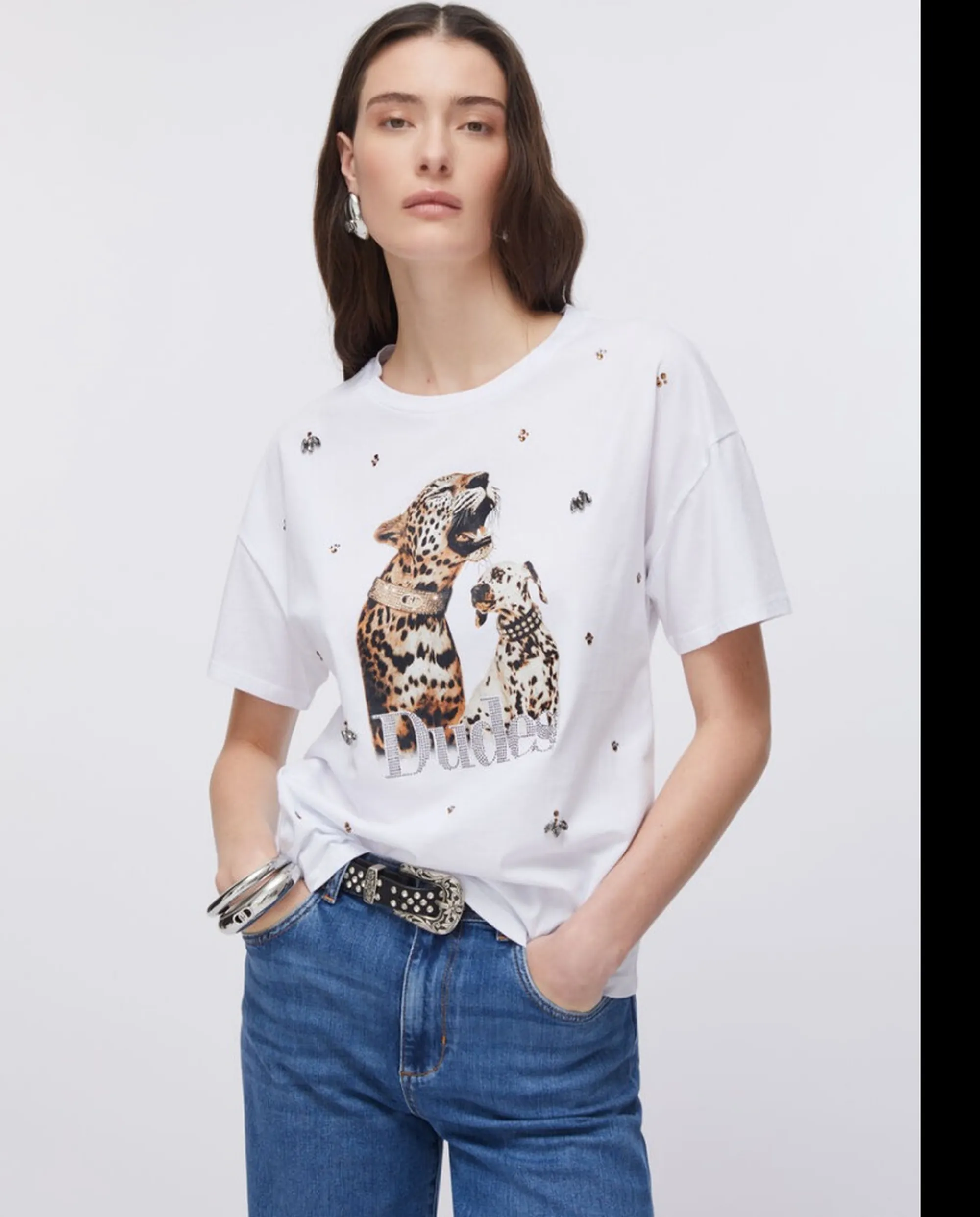 Liujo Jeans T-Shirt Bianco Wa6331Js904 173472