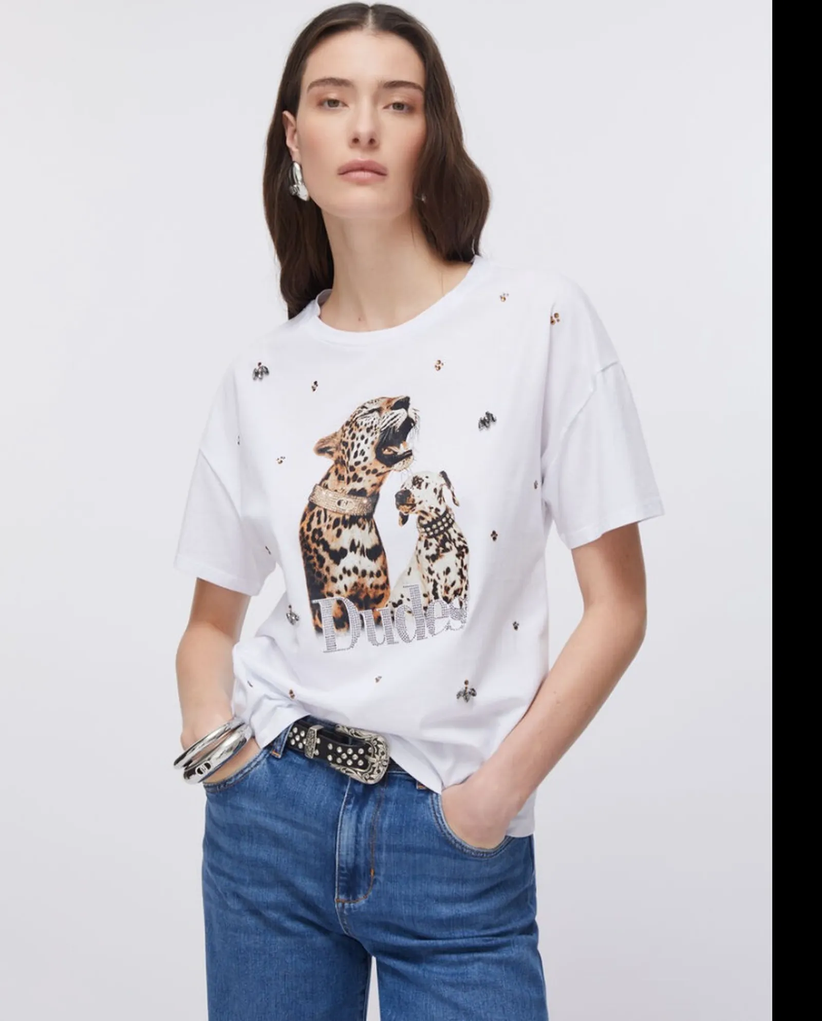 Liujo Jeans T-Shirt Bianco Wa6331Js904 173472