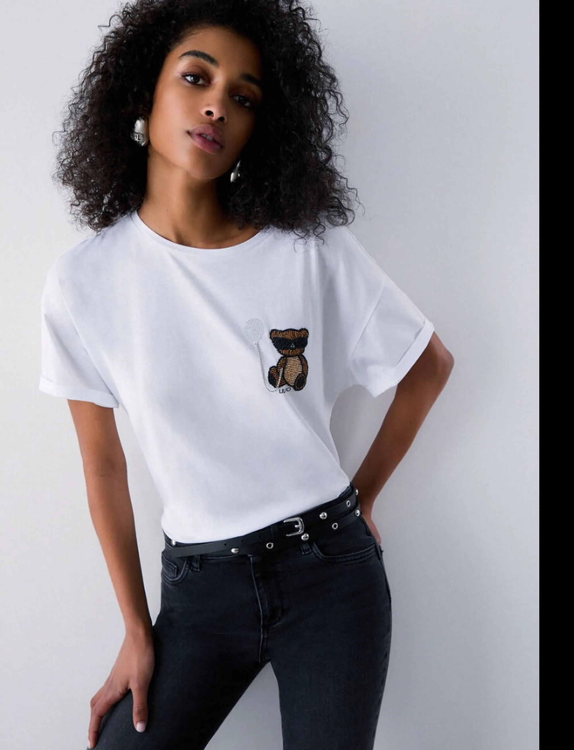 Liujo Jeans T-Shirt Bianco Wa6414Js923 174365