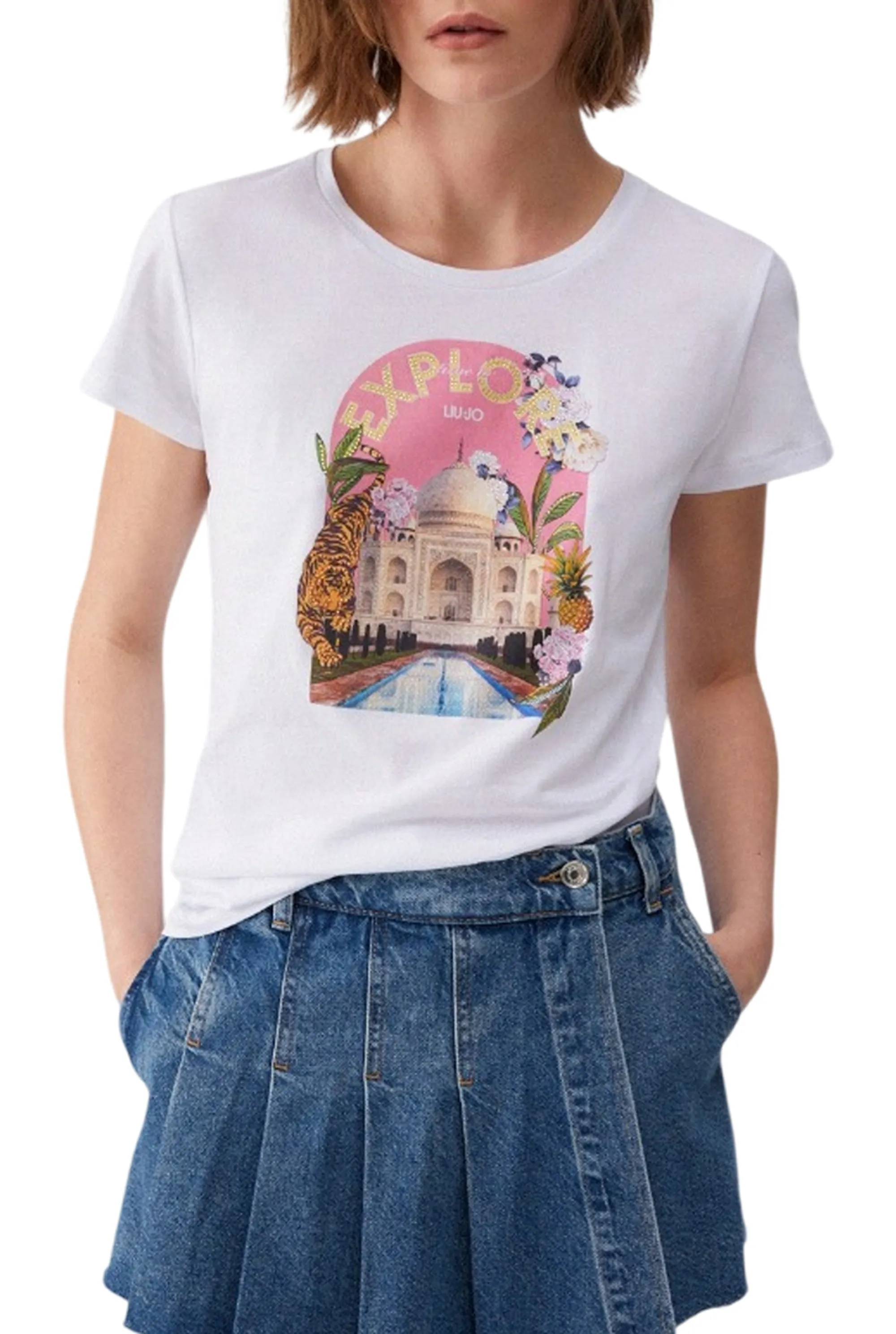 Liujo Jeans B'T-Shirt ' White Wa6476Js923 183383
