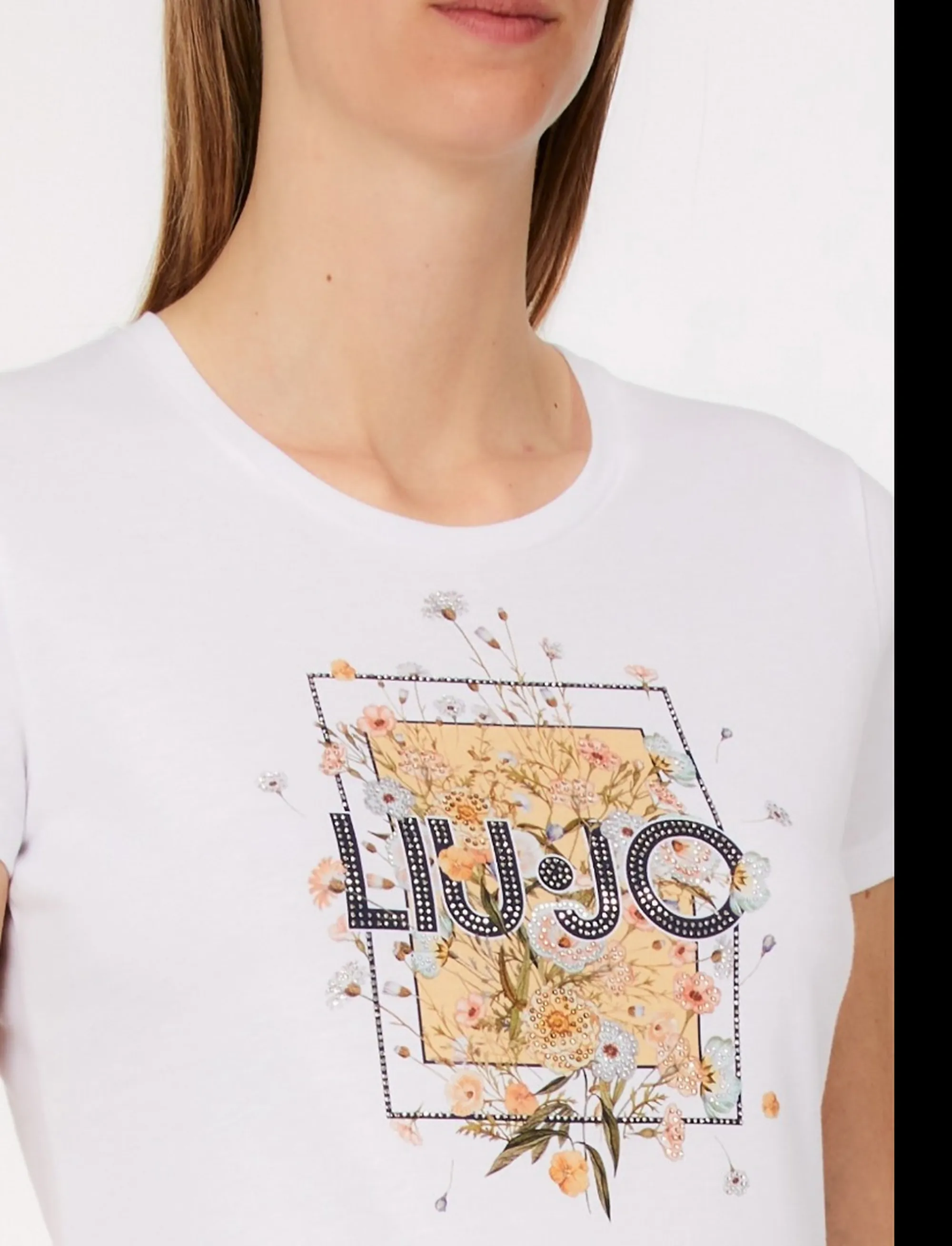 Liujo Jeans T-Shirt Bianco Ottico Wa6493Js923 173540